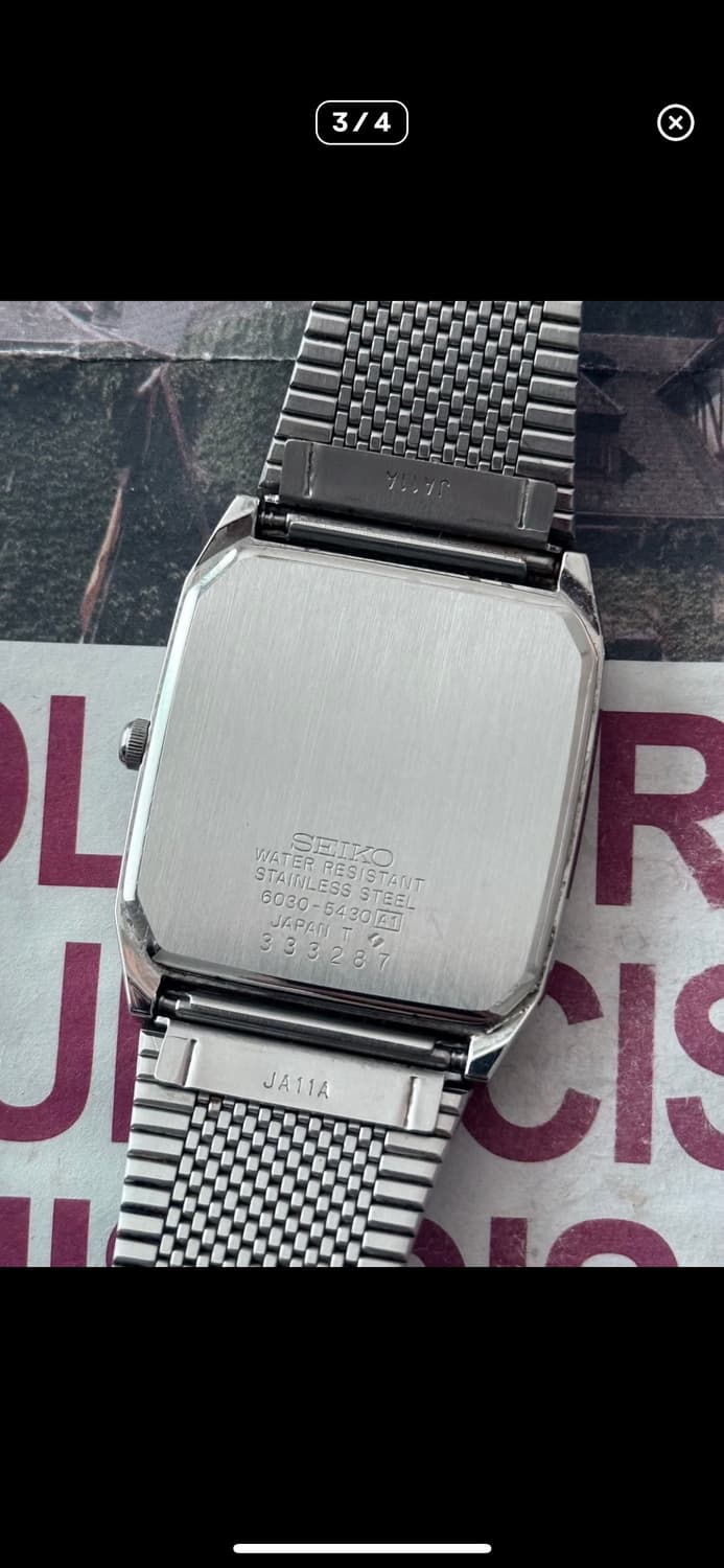 세이코 Seiko 쿼츠 스퀘어 상품이미지2