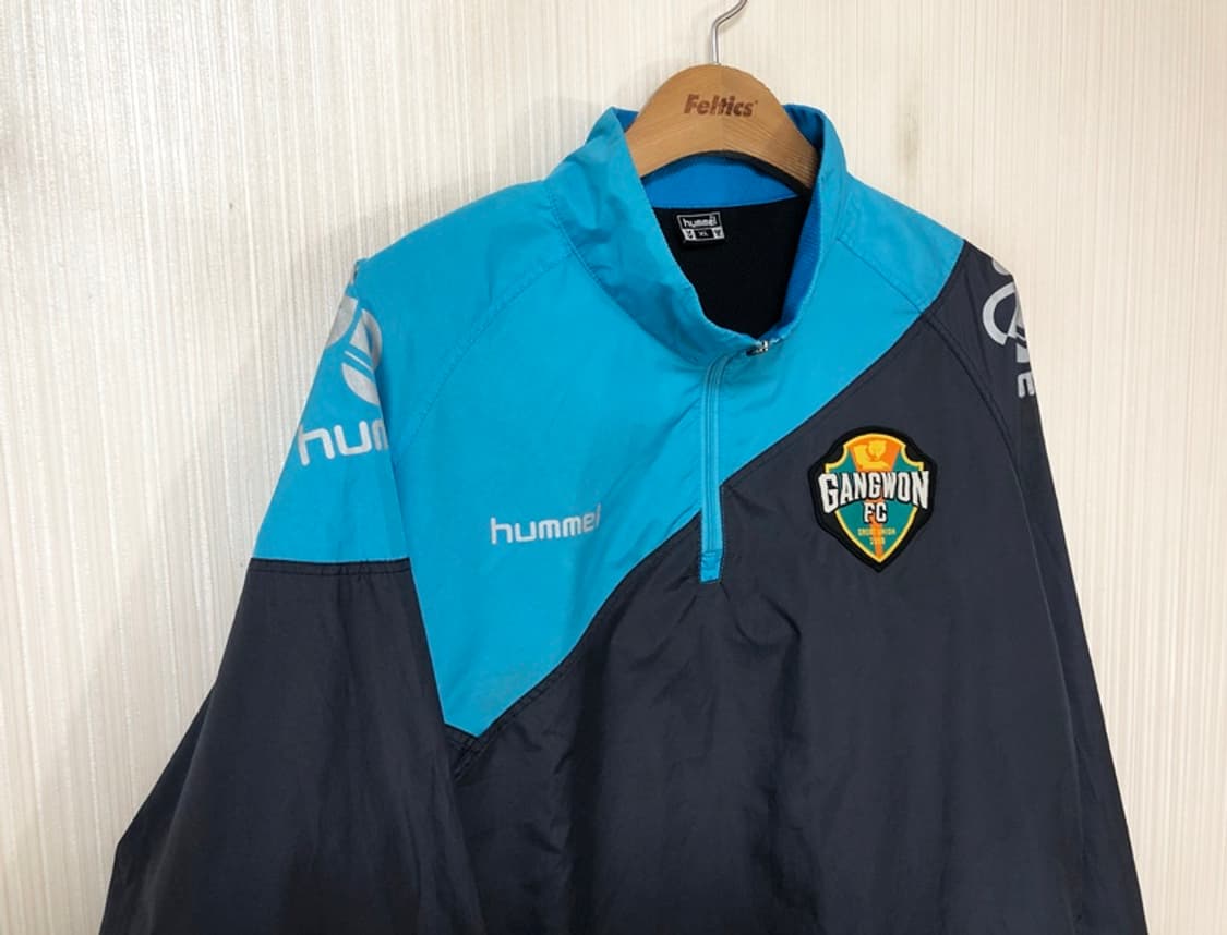 K리그 험멜 강원FC 선수실착 하프집업 윈드셔츠 XL 상품이미지5