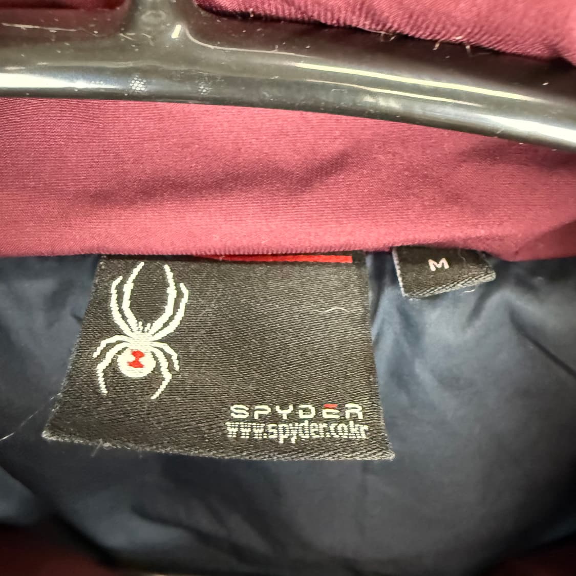 (M) 스파이더 배색 솜 패딩 점퍼 네이비 상품이미지3