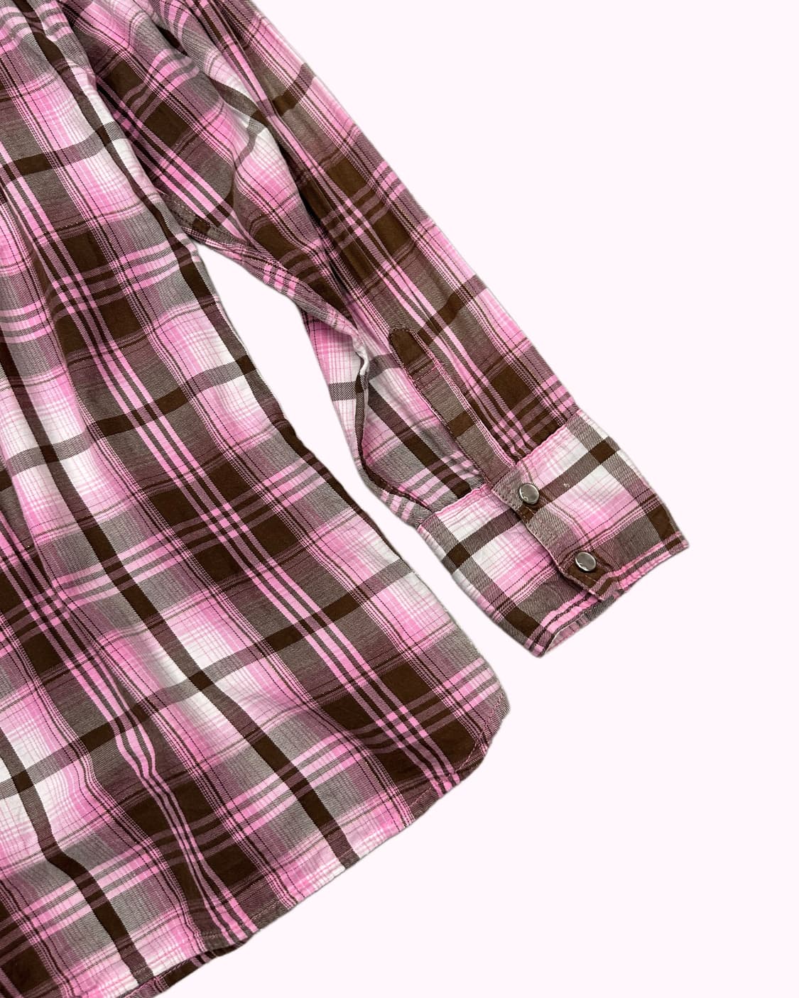 pink check western shirt 상품이미지4