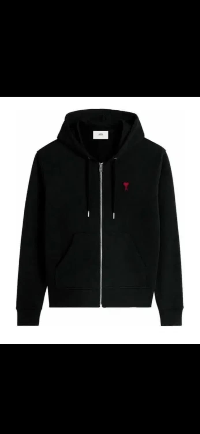 🔥[새상품/QR정품]🔥아미 후드집업 스몰로고 블랙,그레이, 네이비 상품이미지8