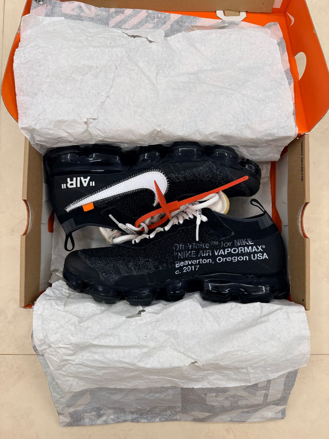 [280] 나이키 오프화이트 베이퍼맥스 og 블랙 더 텐 상품이미지1