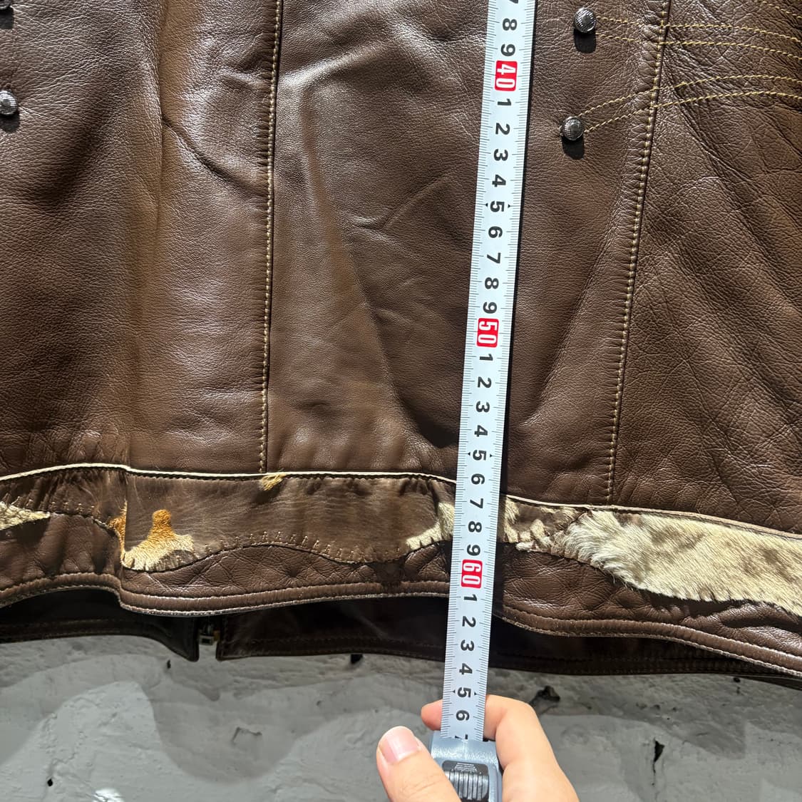 Lee won jae 빈티지 양가죽 소가죽 레더 지킷 상품이미지7