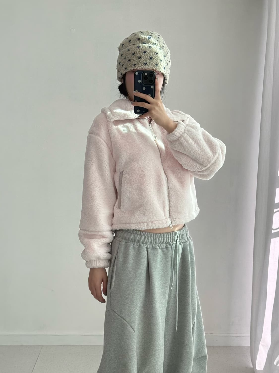 노스페이스 핑크 퍼 자켓 상품이미지1