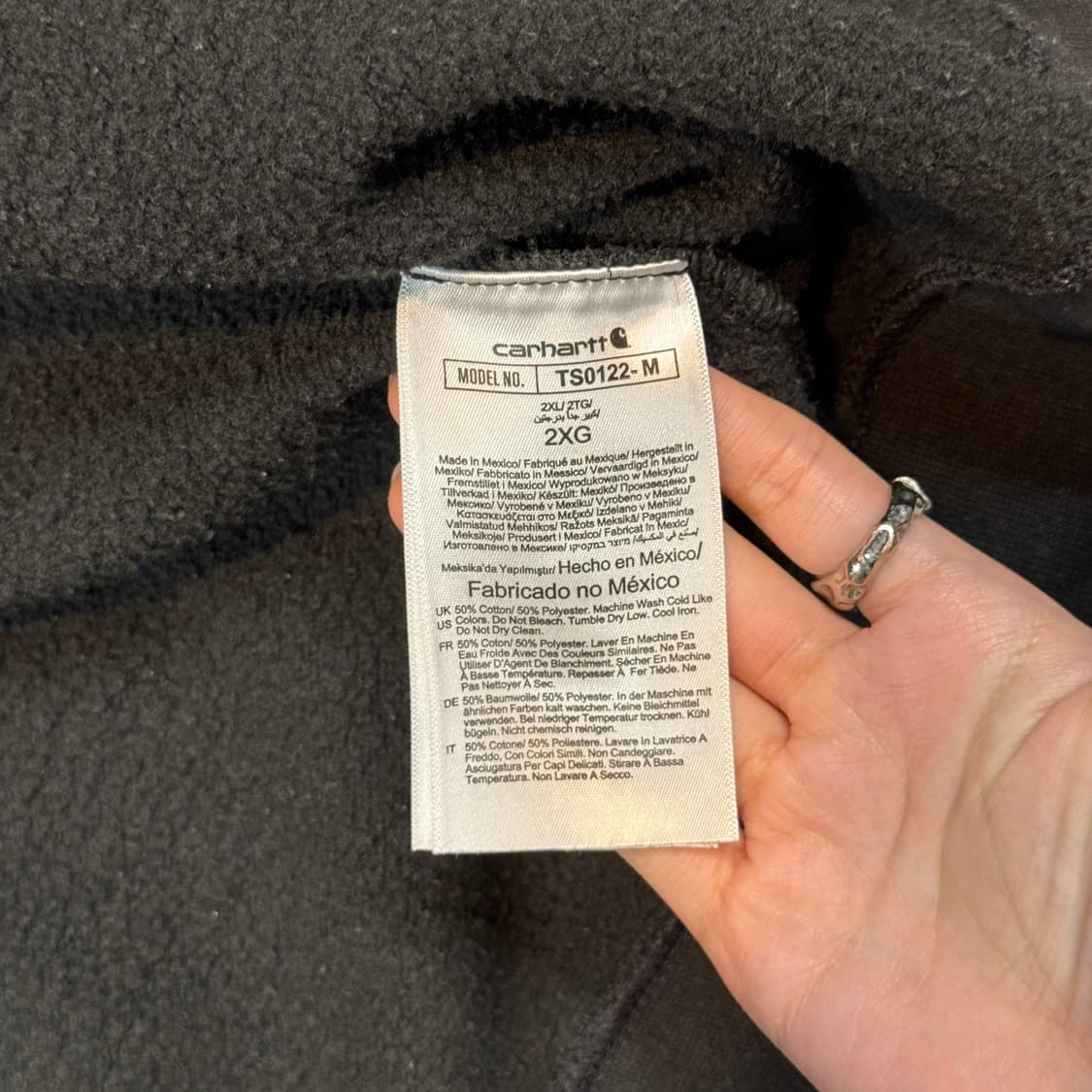 XXL) 칼하트 미드웨이트 루즈핏 후드집업 블랙 상품이미지8