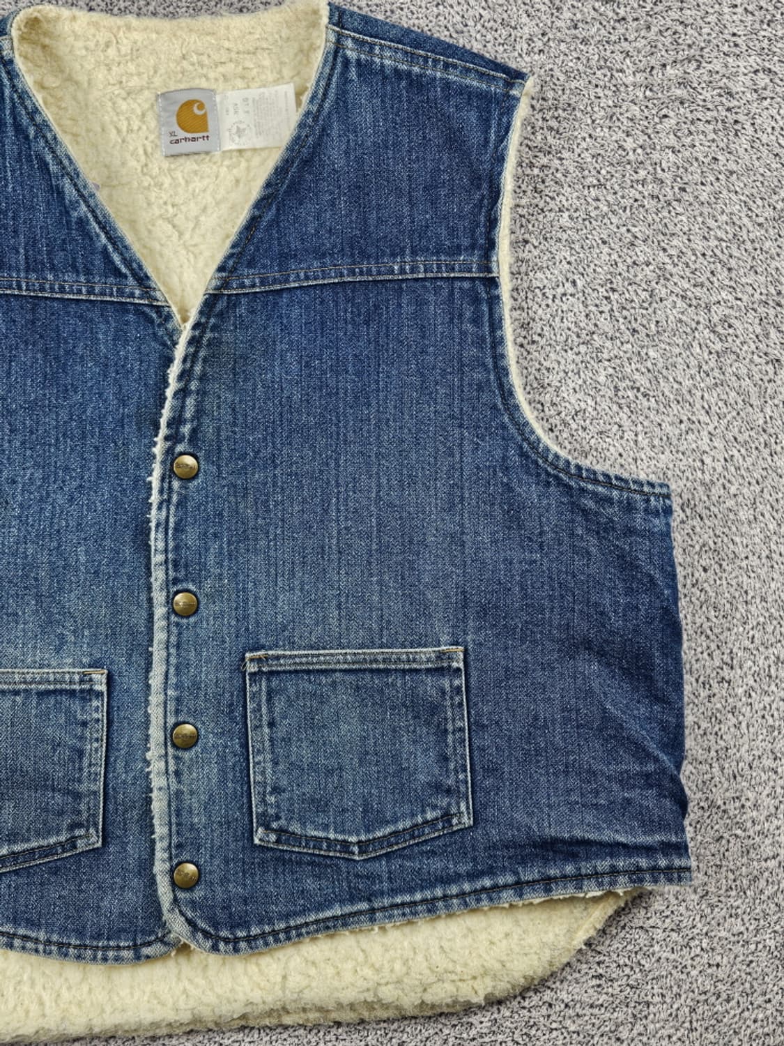 USA 칼하트 8SV 데님 쉐르파 워크 베스트 ( XL ) / 10355 상품이미지6