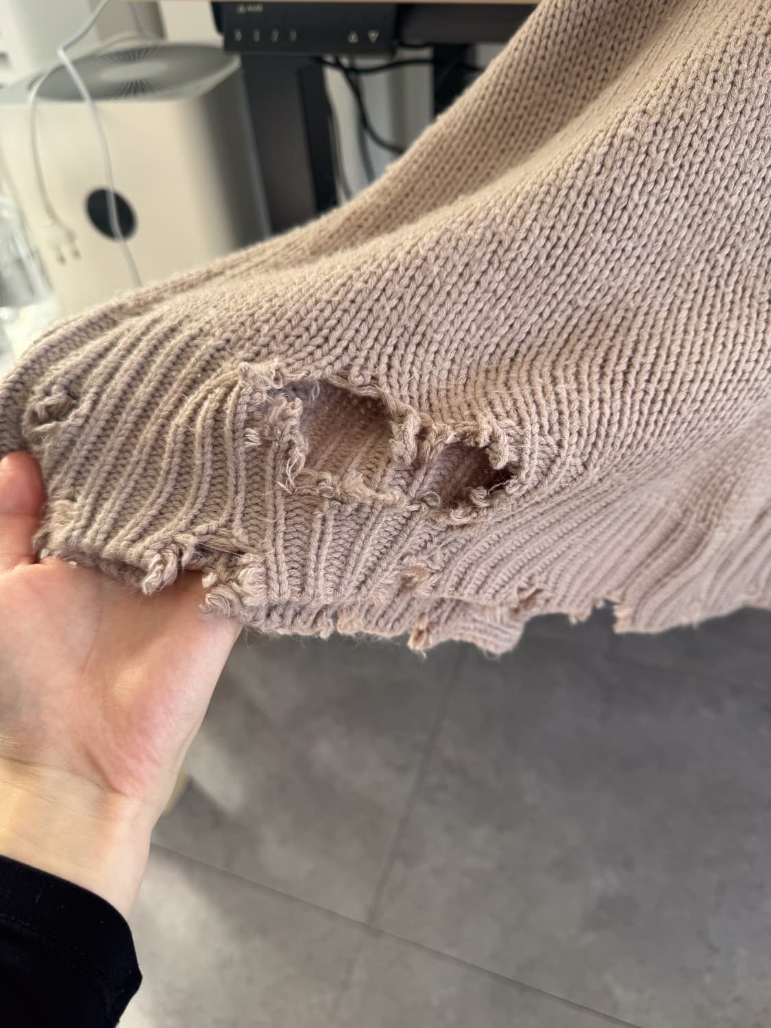 Damage point knit cardigan 상품이미지9