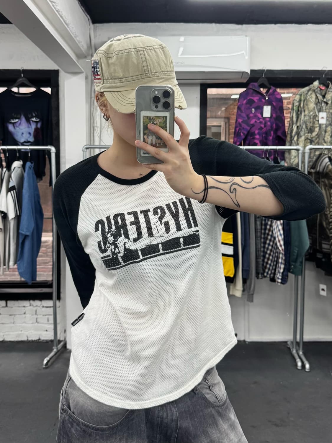 히스테릭 글래머 에이전트 메쉬 7부 롱슬리브 상품이미지3
