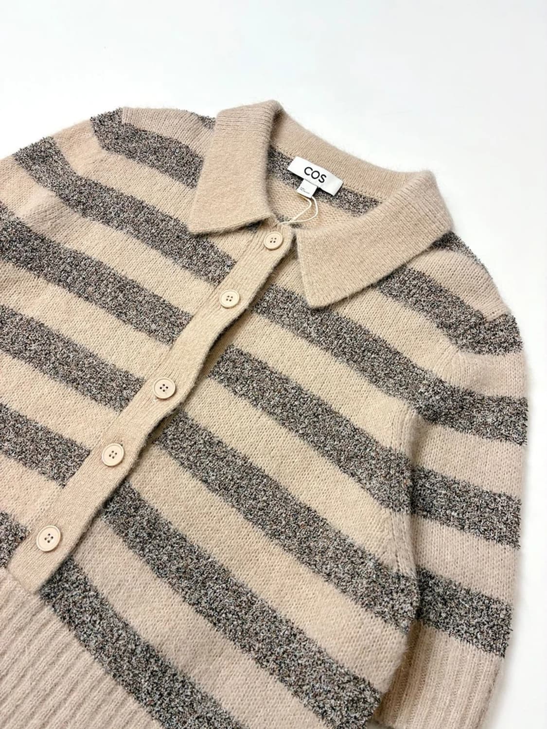코스 COS 크롭 스트라이프 울 혼방 니트 가디건 PN5134 상품이미지3
