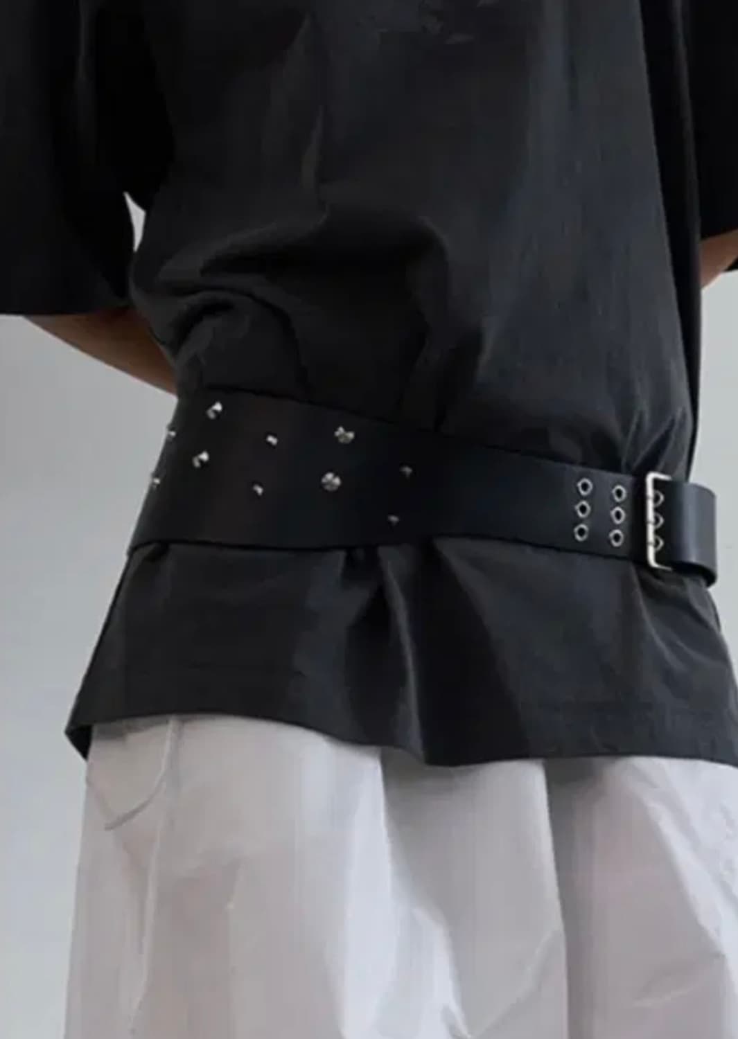 lcdc tm 와이드 스터드 레더 벨트 상품이미지4