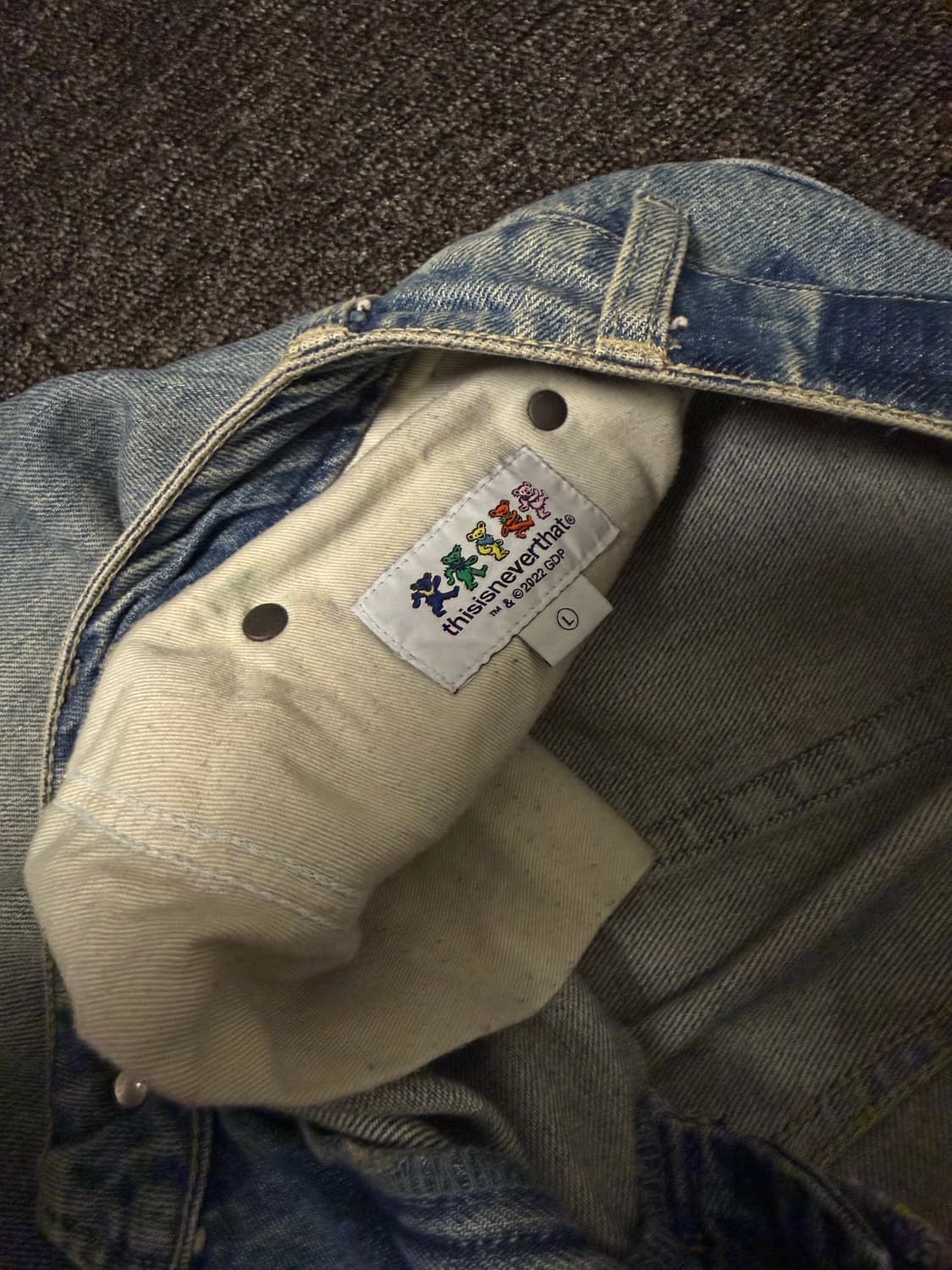 [L] 디스이즈네버댓 그레이트풀 데드 콜라보 데님 연청 상품이미지5