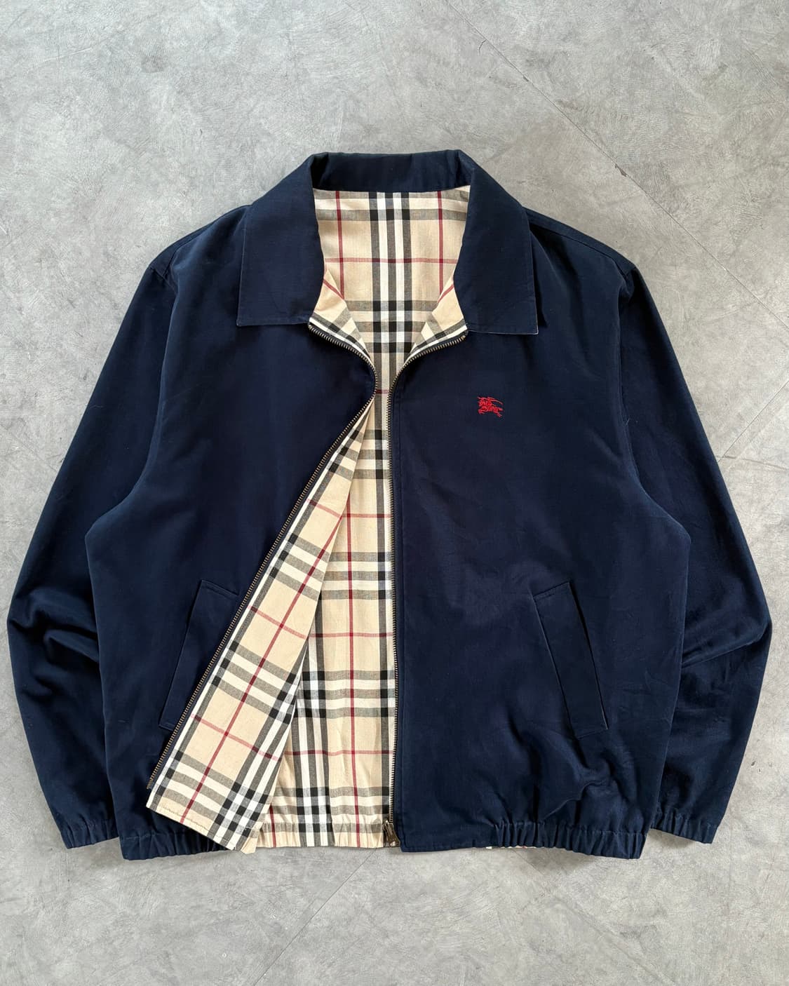 Burberry 버버리 네이비 노바체크 리버시블 자켓 상품이미지6