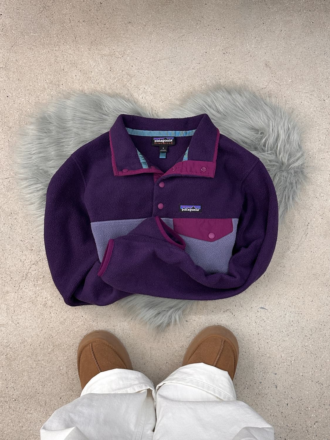 파타고니아 신칠라 퍼플 스냅 플리스  상품이미지1