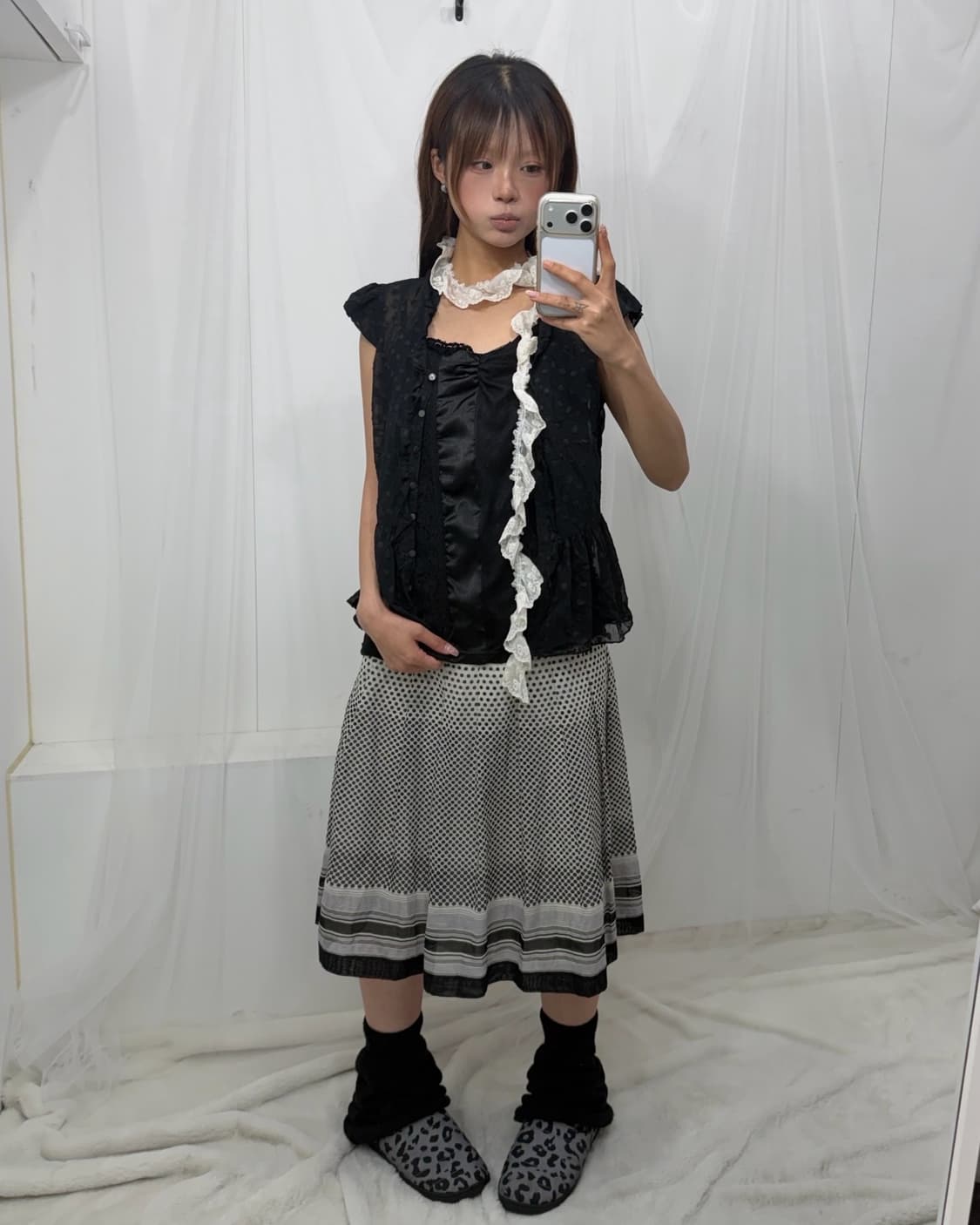 ˚꩜｡블랙 도트 포인트  니혼진 ˚꩜｡ 상품이미지3