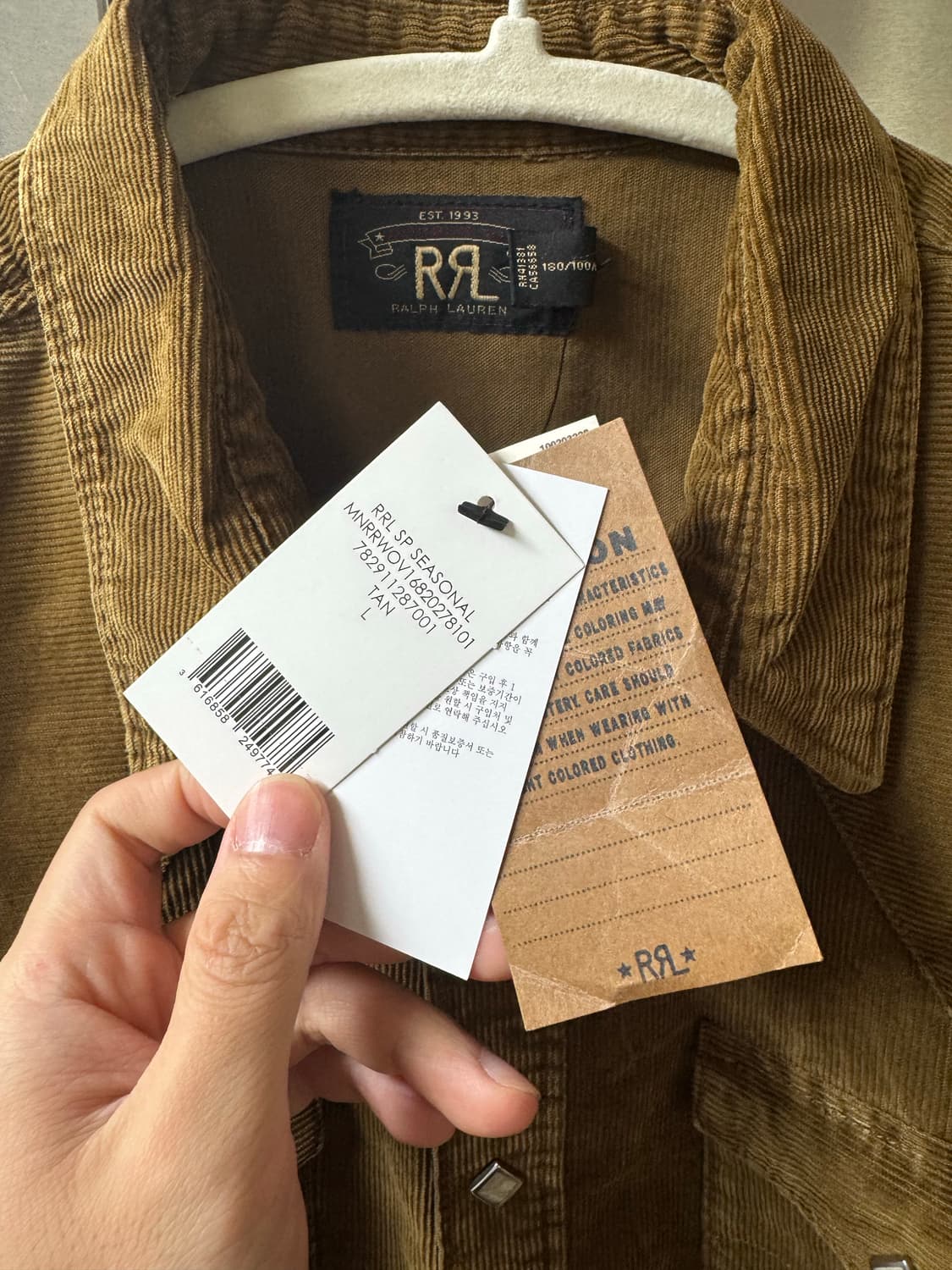 rrl 코듀로이 웨스턴셔츠 L사이즈 새상품 판매합니다. 상품이미지4