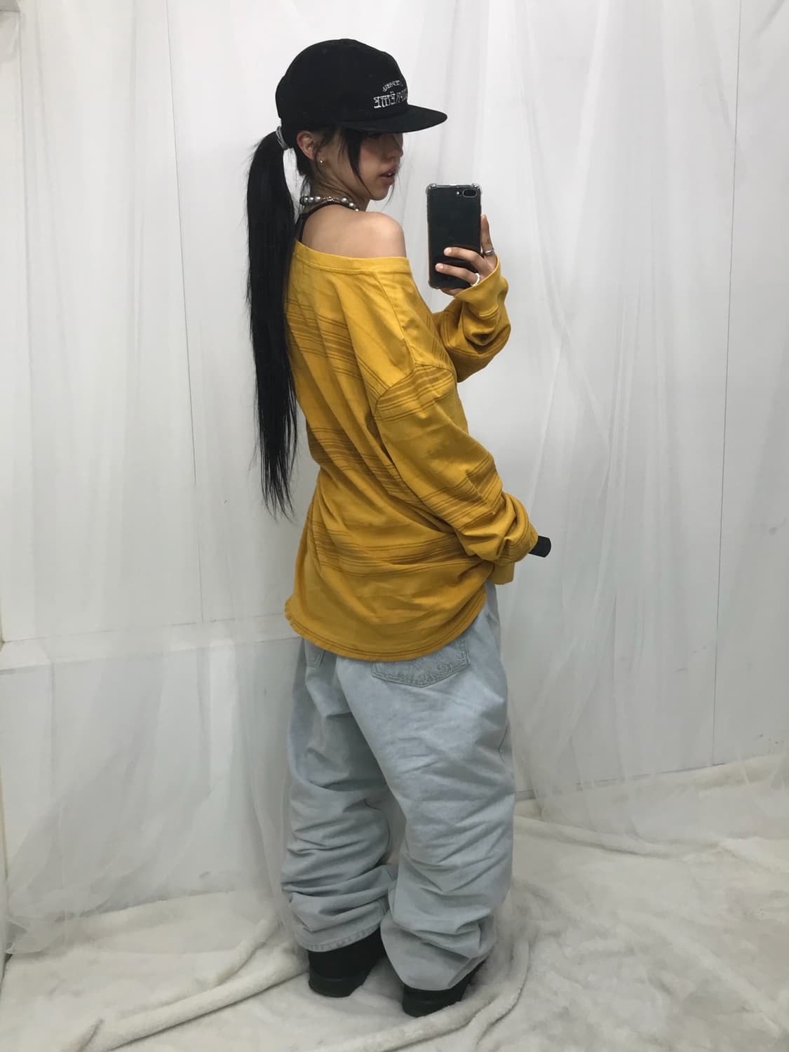 스투시 머스타드 스트라이프 롱슬리브 상품이미지4