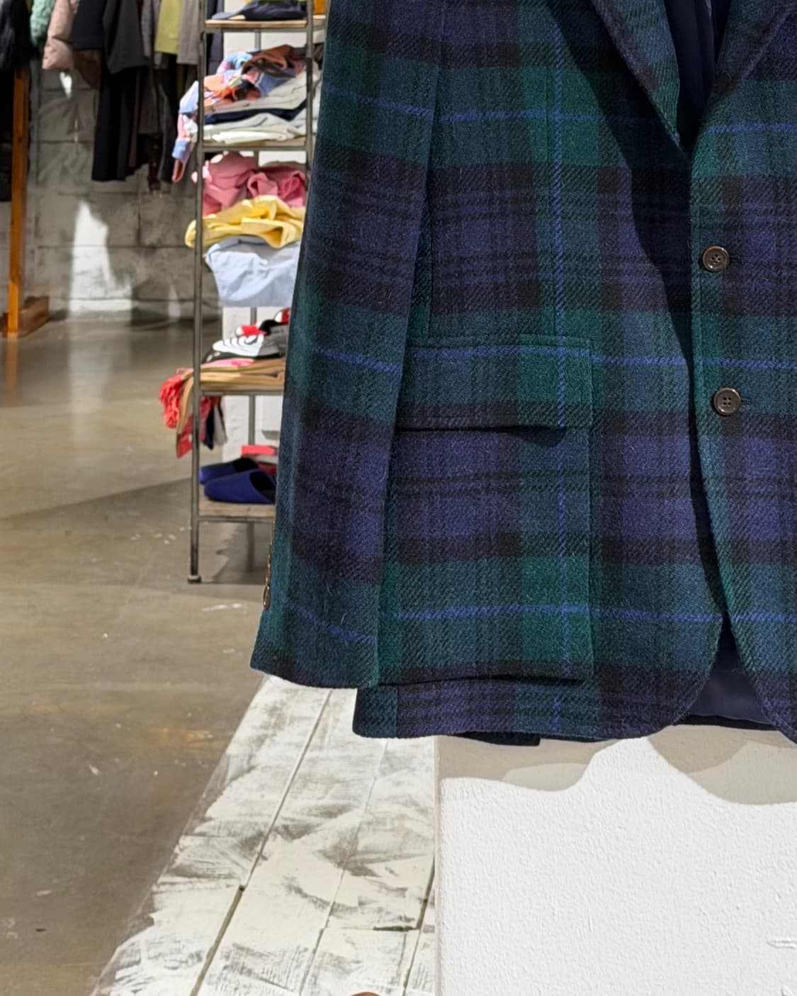 폴로 랄프로렌 그린 블랙와치 싱글 브레스티드 자켓 상품이미지5