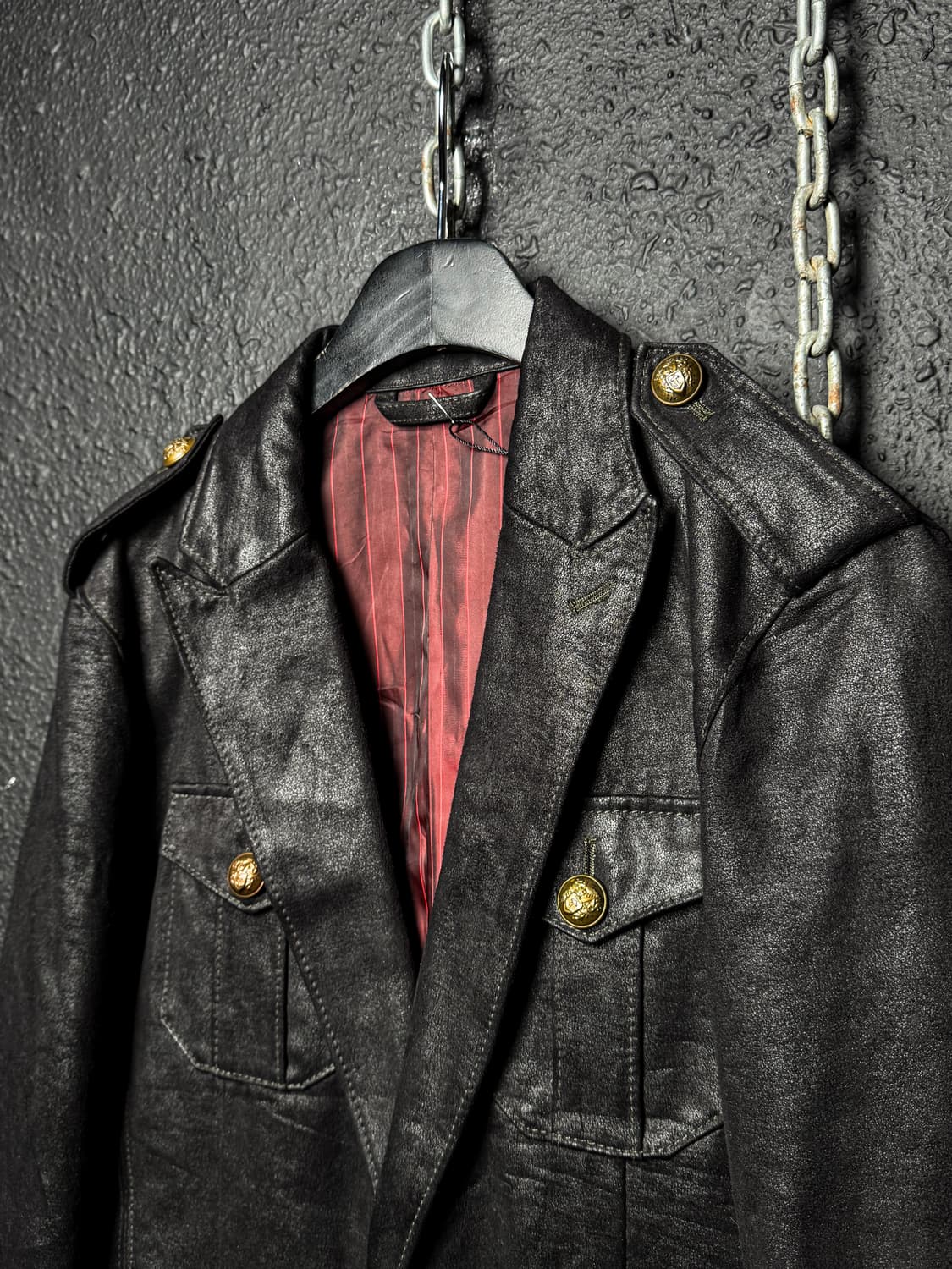 RATTLE TRAP – Black Matte Coated Blazer  상품이미지7