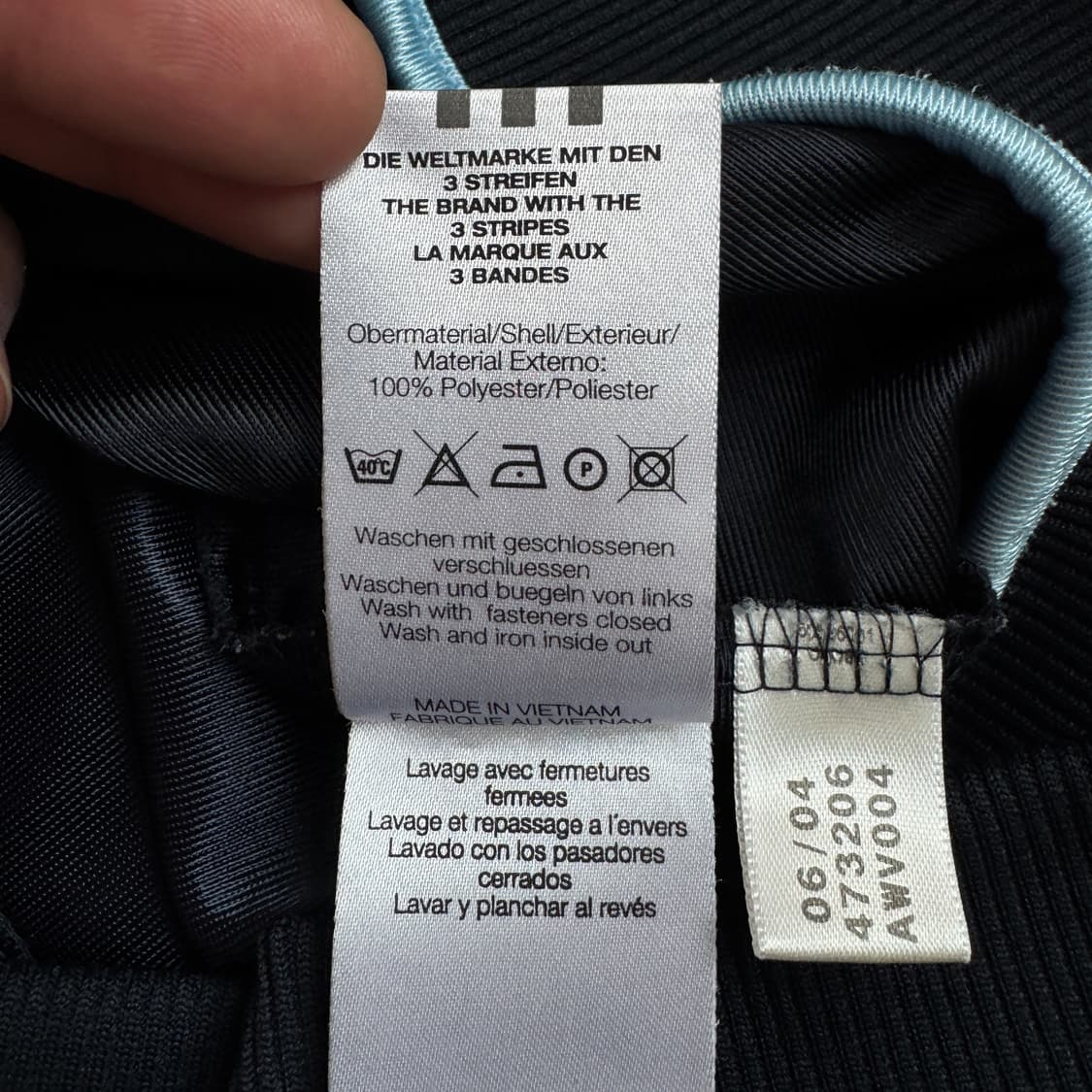 아디다스 하늘색 삼선 후드 져지 원피스 상품이미지8