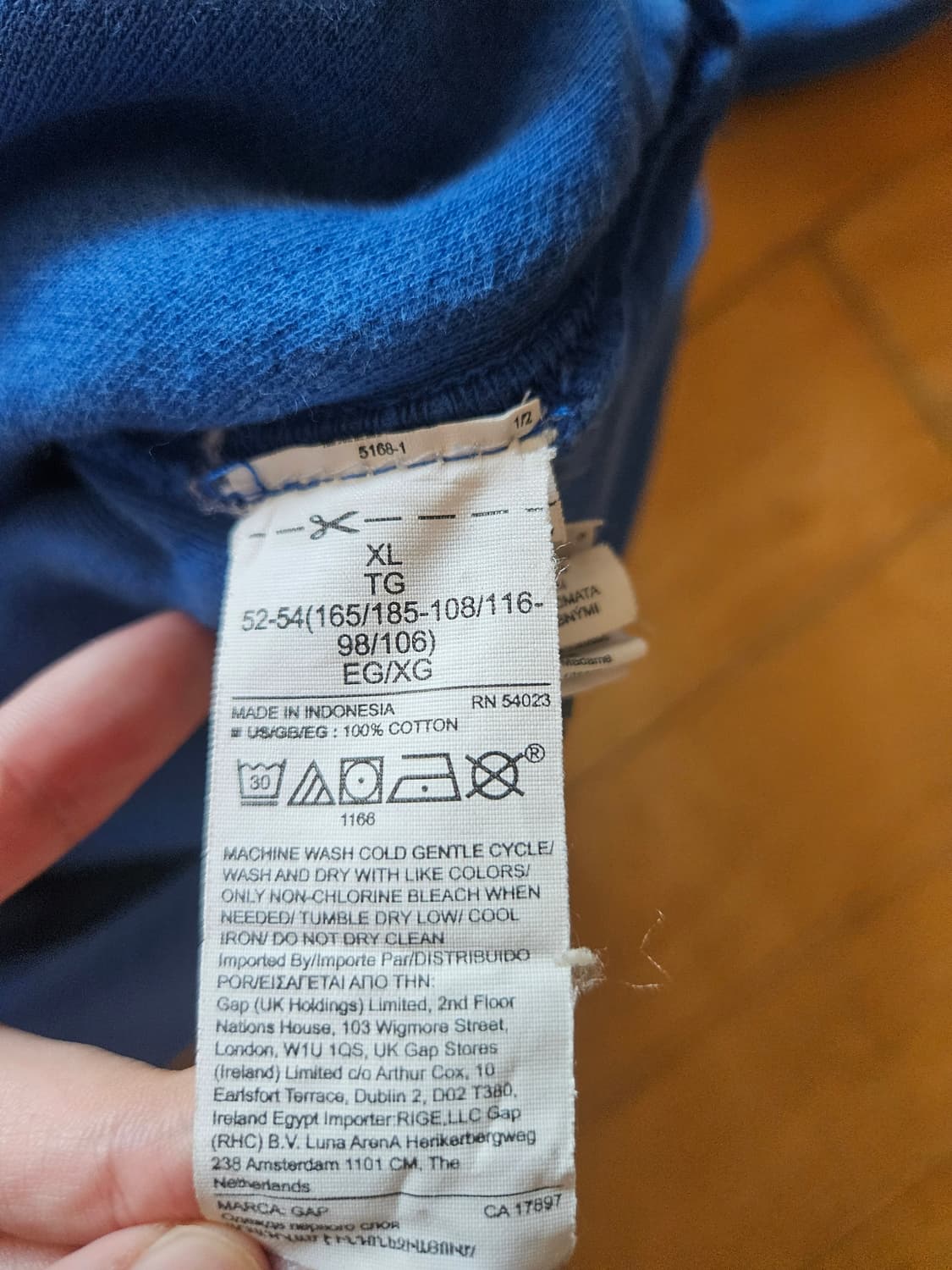 이지갭 퍼펙트 후드 블루 XL 상품이미지4