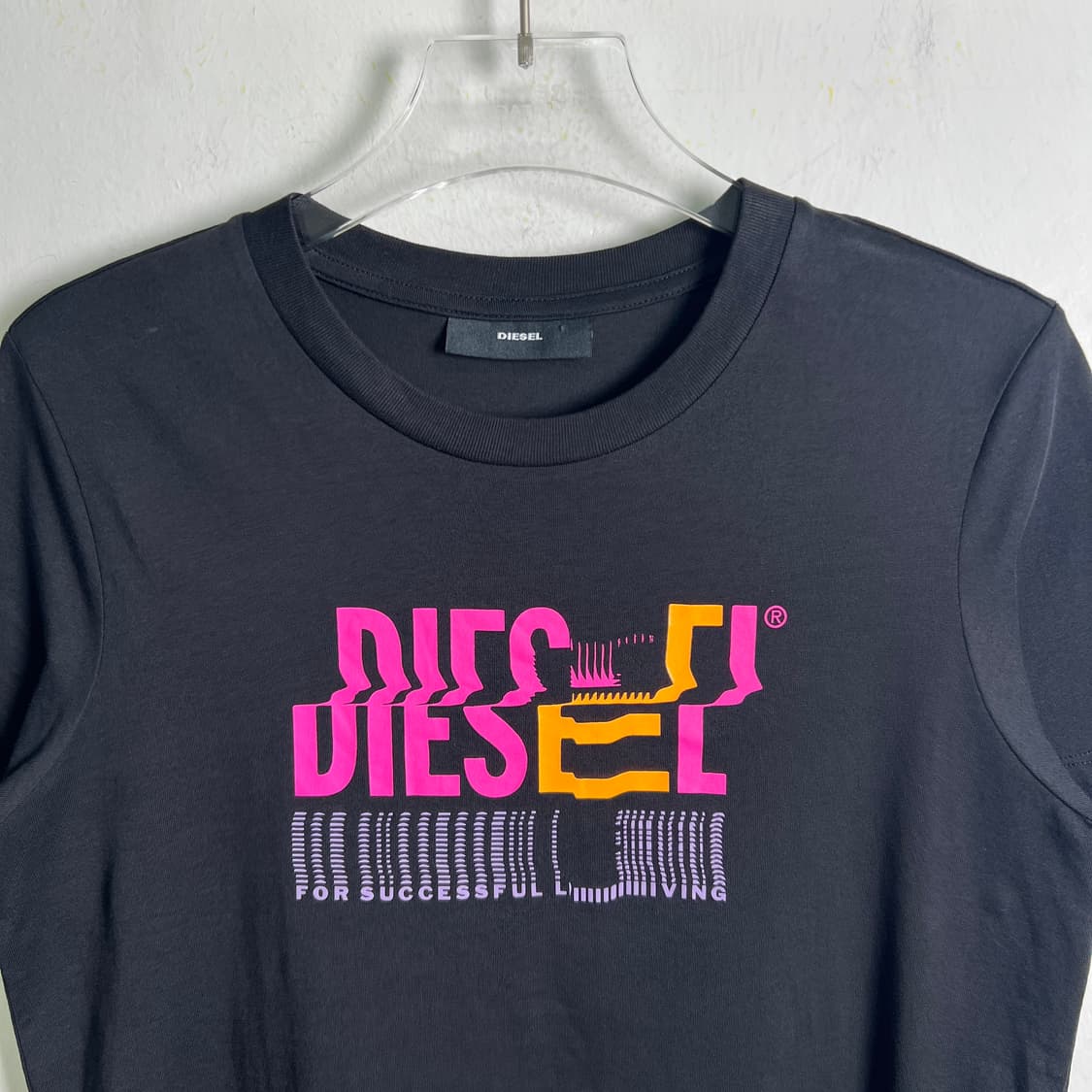 Diesel 디젤 블랙 그래픽 반팔 티셔츠  상품이미지5