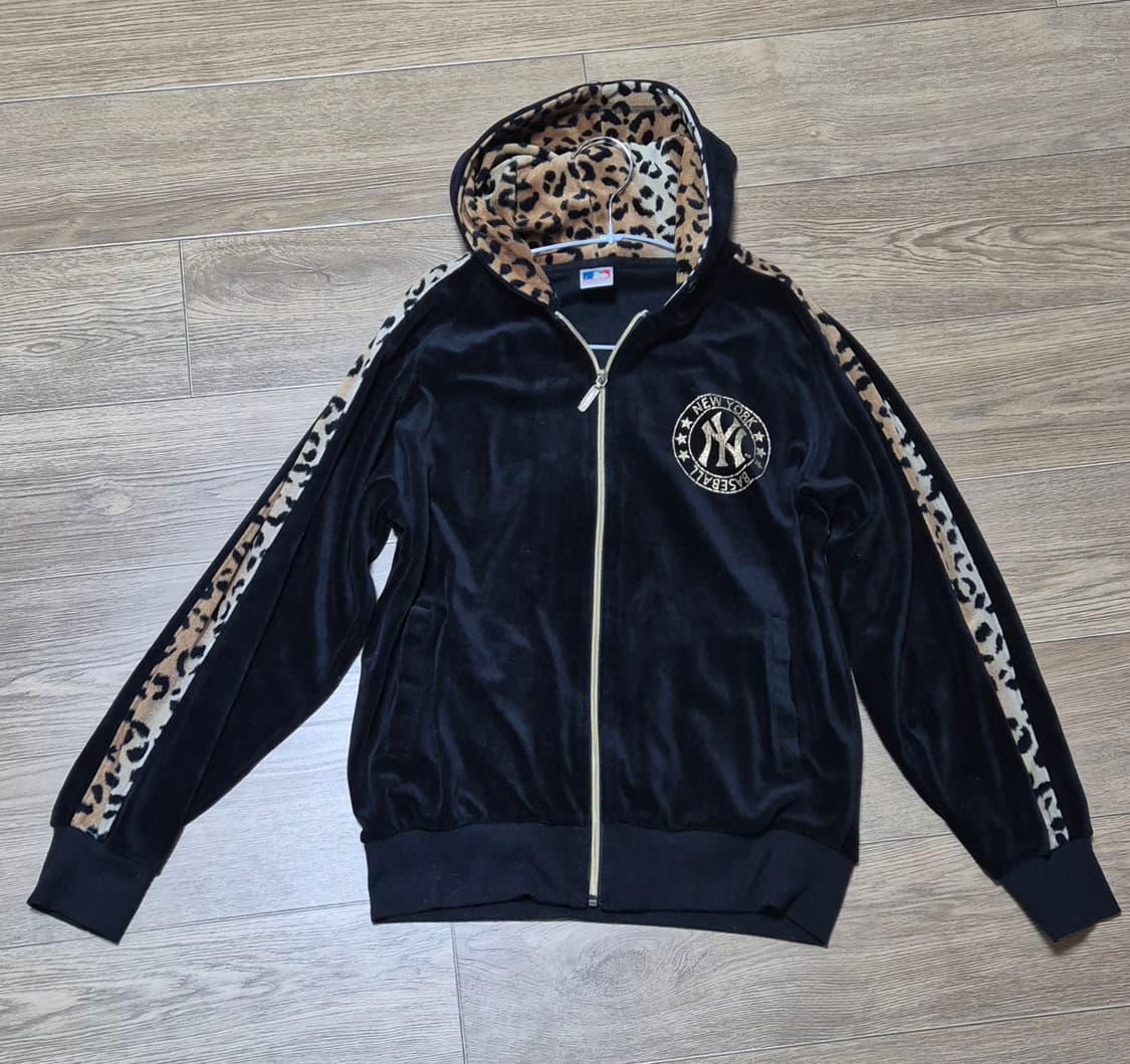 MLB 뉴욕 양키스 벨벳 후드집업 빈티지 레오파드 y2k 갸루 상품이미지6