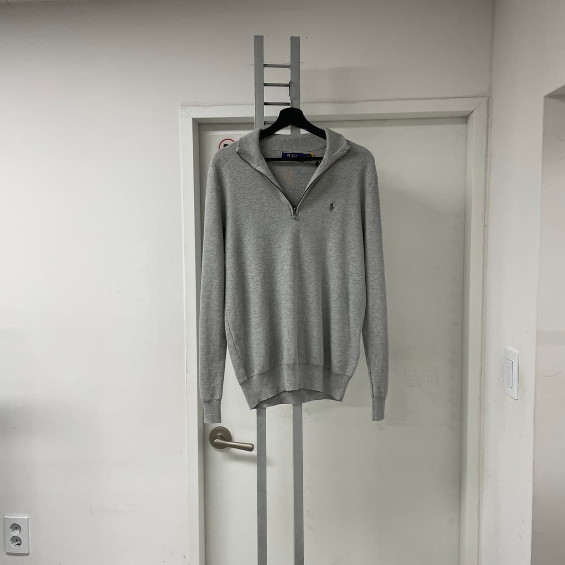 폴로 랄프로렌 QR 반집업 맨투맨 그레이 S  상품이미지1