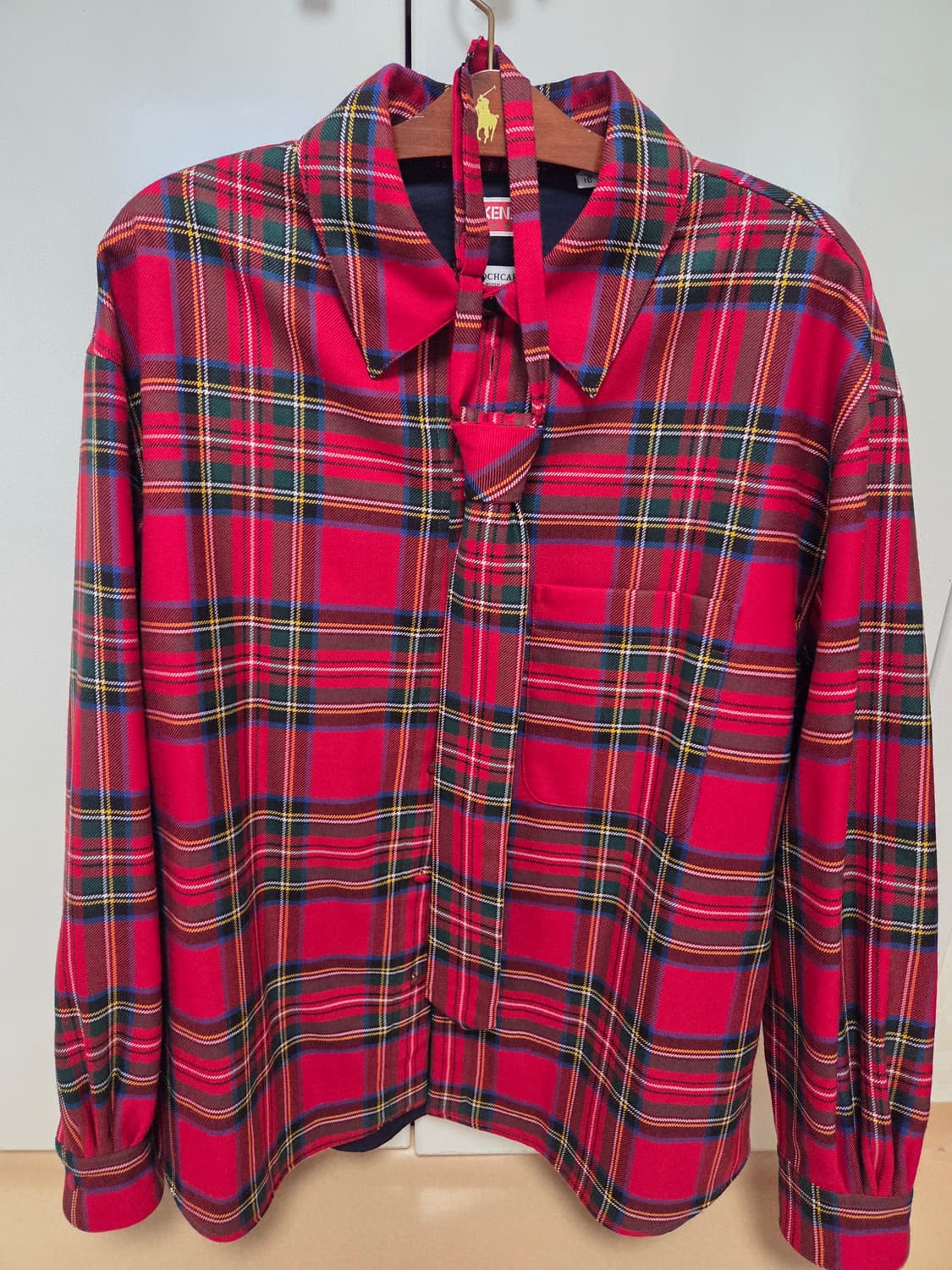 겐조 타탄 체크 셔츠 (넥타이 포함) 상품이미지6