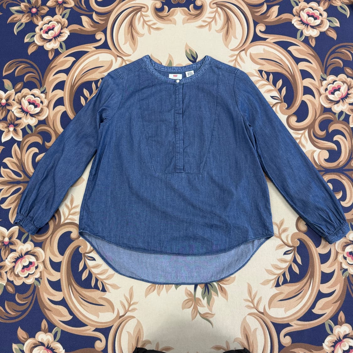 (우먼즈S)리바이스 Levis 논카라 데님셔츠 상품이미지1