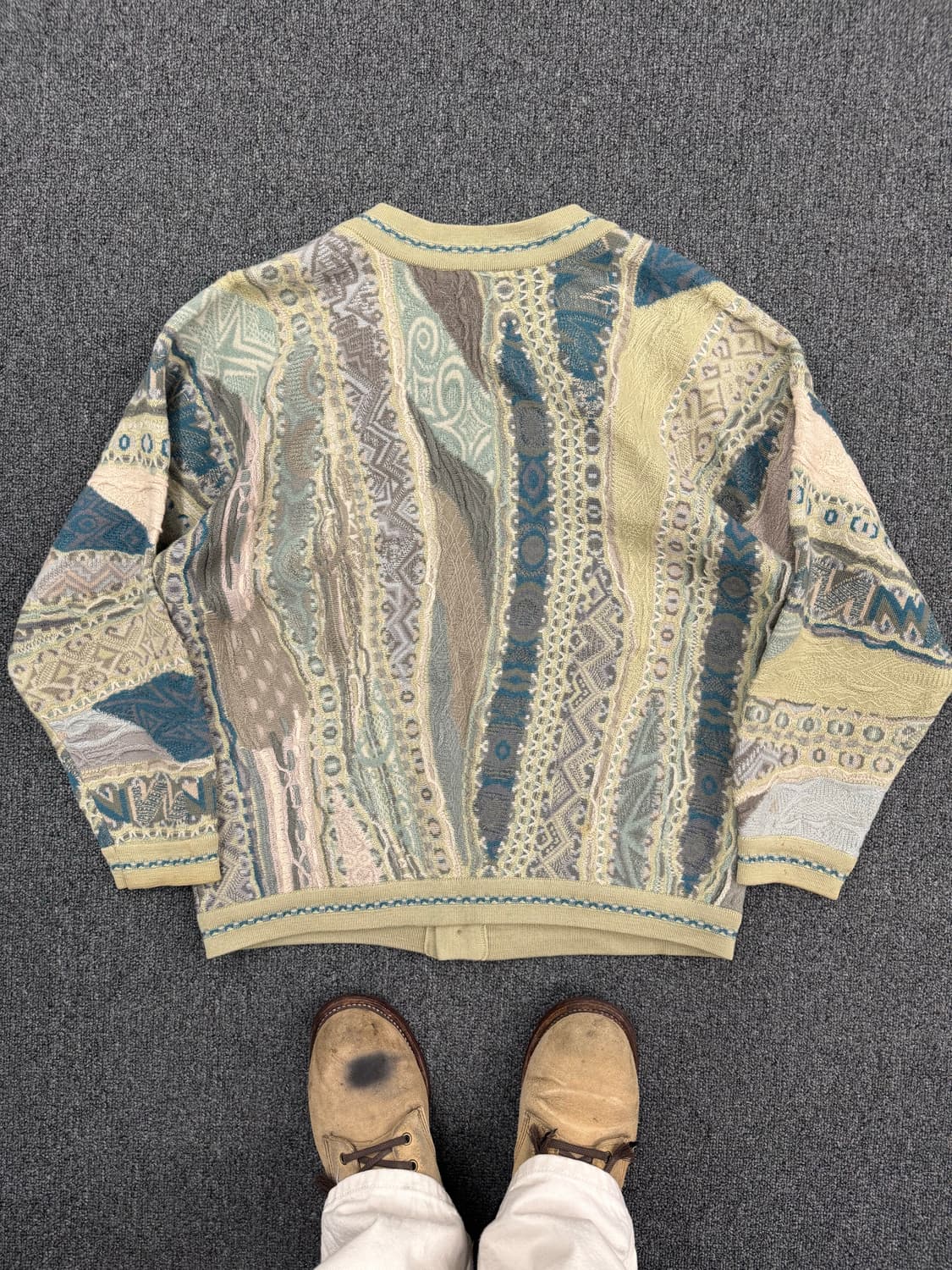 쿠지 빈티지 케이블 니트 가디건 상품이미지5