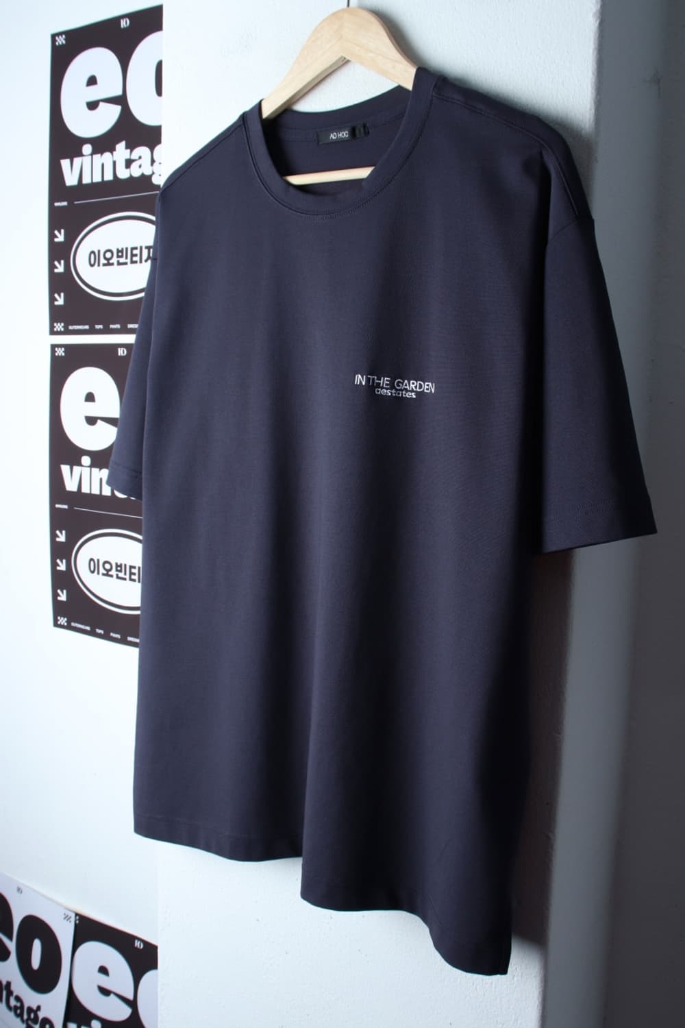 (XL-2XL) 애드호크 반팔 티셔츠 빅사이즈 차콜 폴리-H33053 상품이미지1