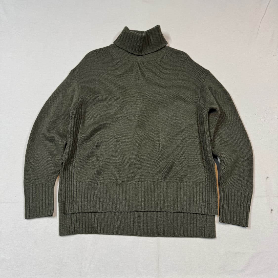 S) 폴로 랄프로렌 올리브 카키 터틀넥 니트 스웨터 울 캐시미어 상품이미지1