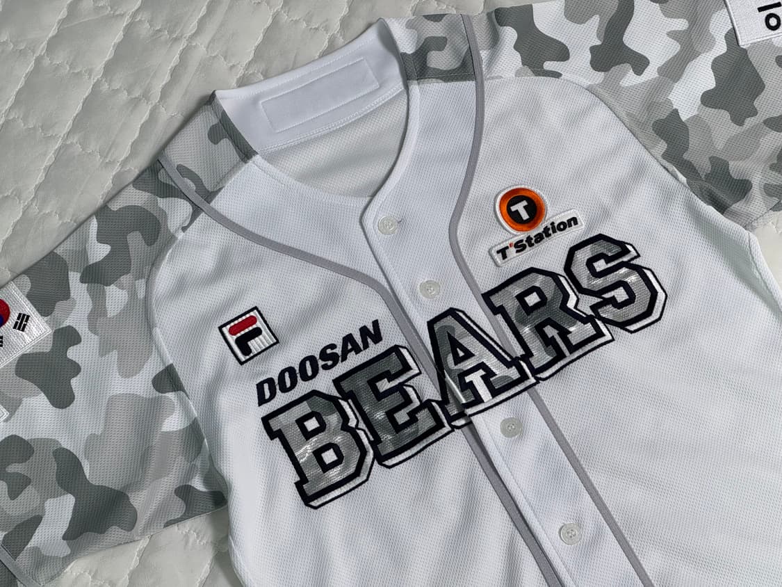 두산베어스 휠라 밀리터리 어센틱 유니폼 90 노마킹 상품이미지2