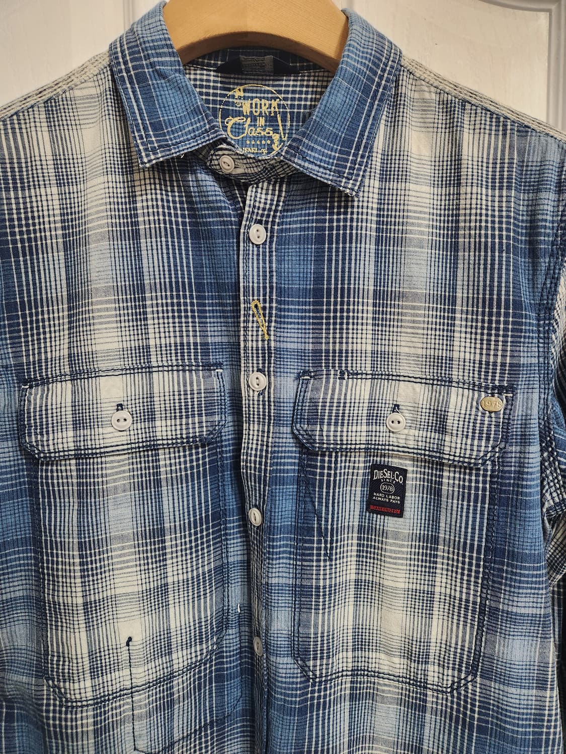 디젤 체크셔츠m 상품이미지3