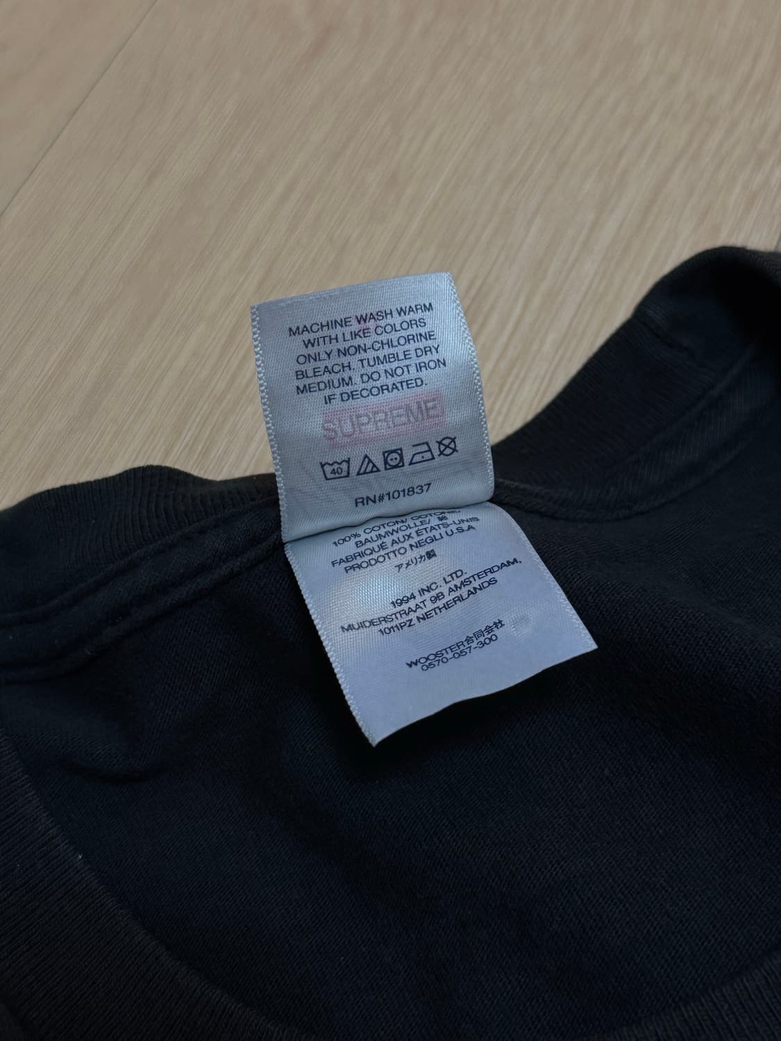 [XL] 슈프림 x 요지 야마모토 22fw 철권 티셔츠 블랙 상품이미지5