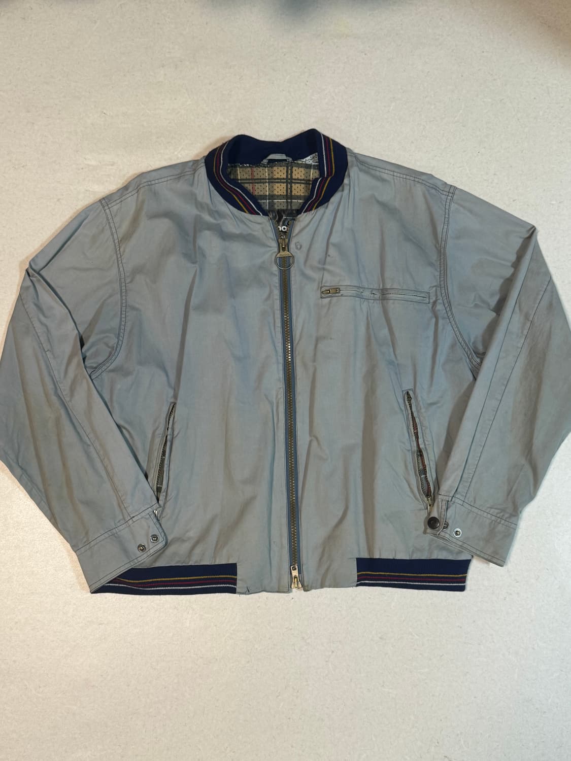 00s barbour 올드 바버 distressed 빈티지 스포츠 자켓 상품이미지1