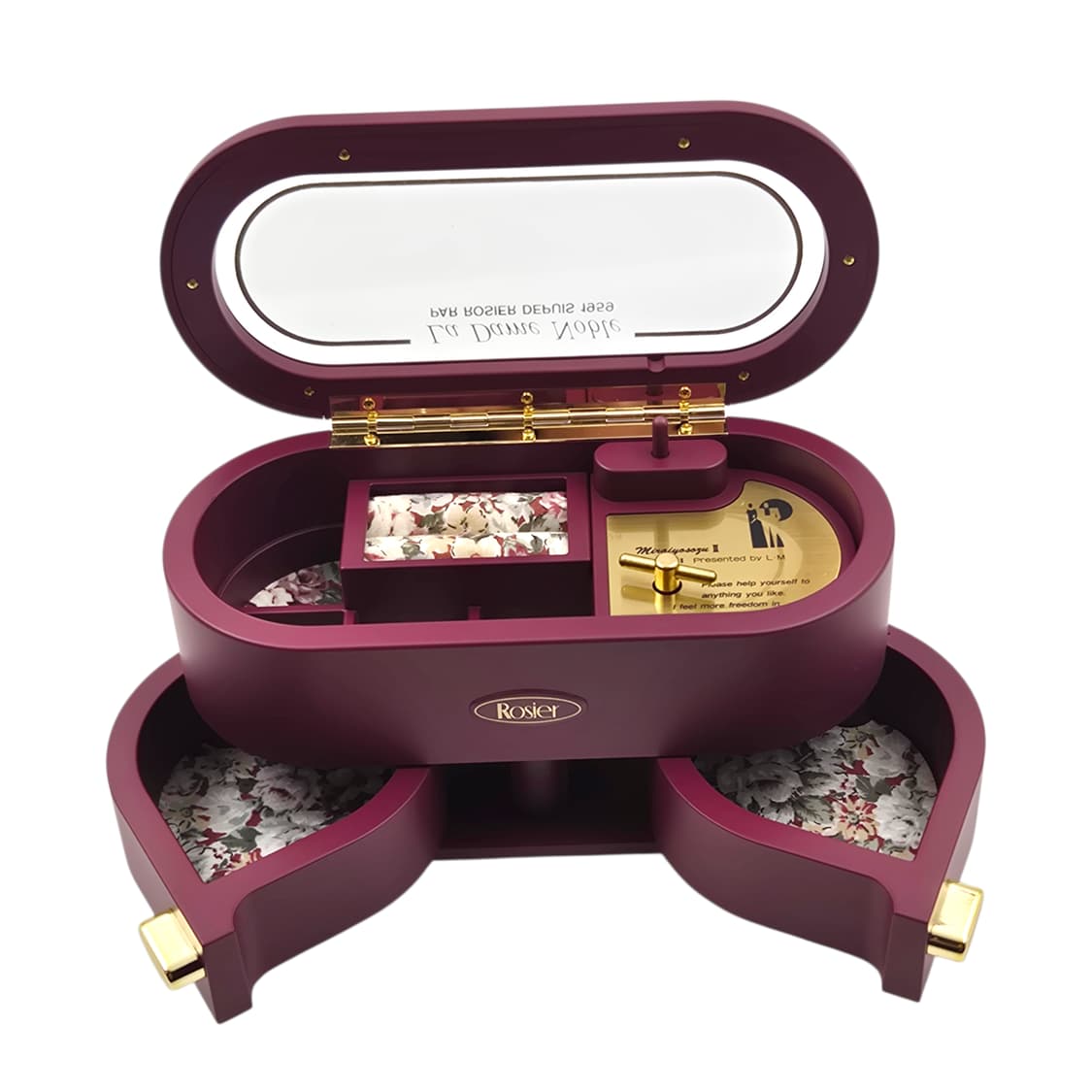 90s 로지에 플로랄 오르골 주얼리 서랍 상품이미지1