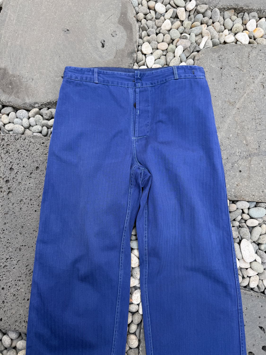 OLD VINTAGE WASHED NAVY HBT 헤링본 프렌치워크팬츠 상품이미지3