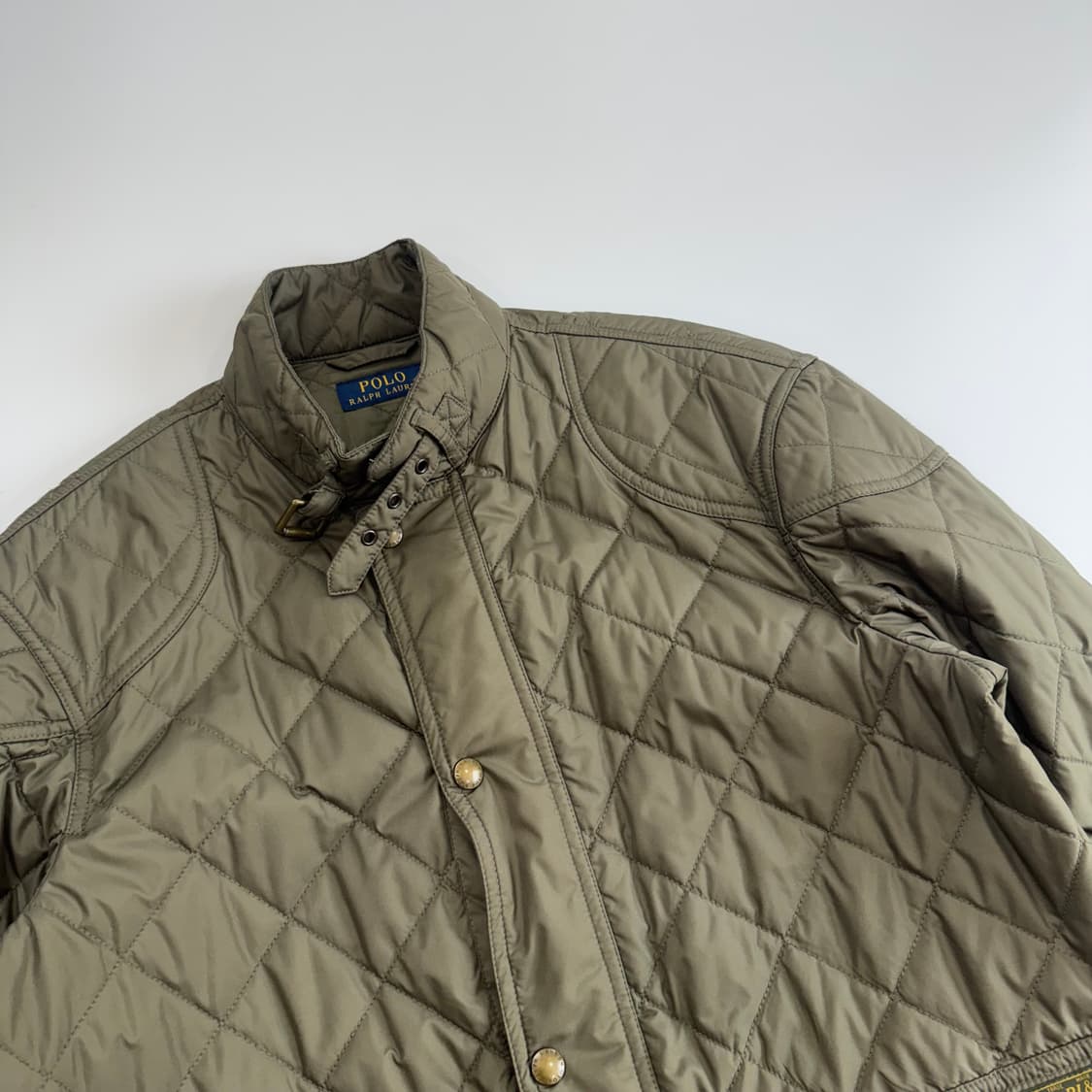 Polo 폴로 하이넥 카키 누빔 점퍼  상품이미지4