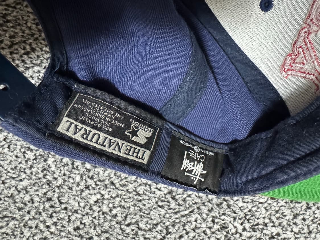 스투시X스타터 콜라보 빈티지 스냅백 모자 상품이미지7