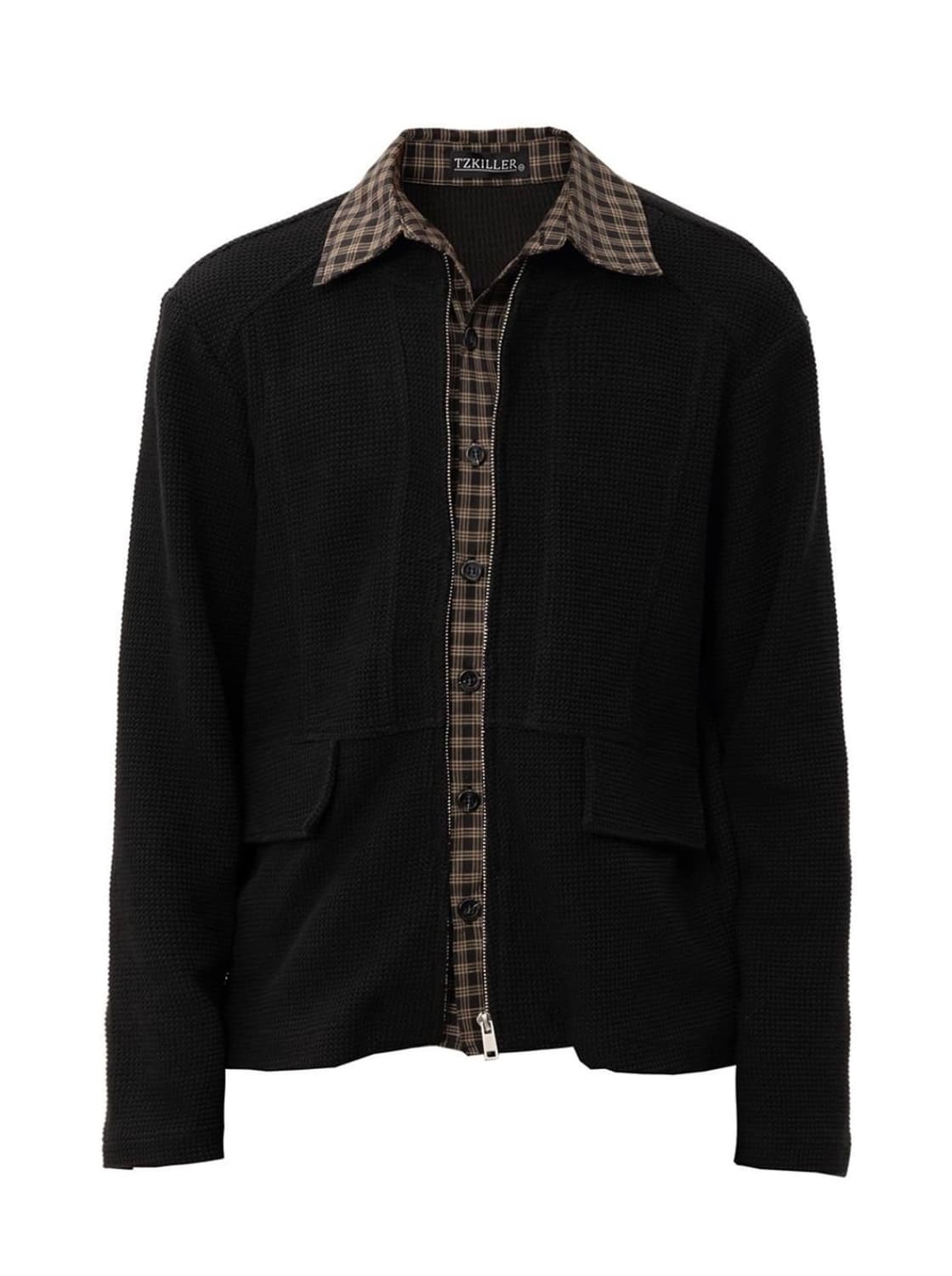 tzkiller 레이어링 와플 셔츠 자켓 상품이미지1
