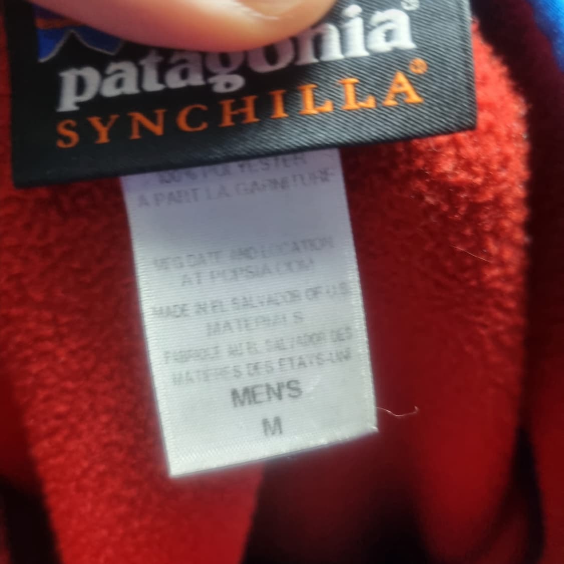 파타고니아 신칠라 레드 블루 m 상품이미지5