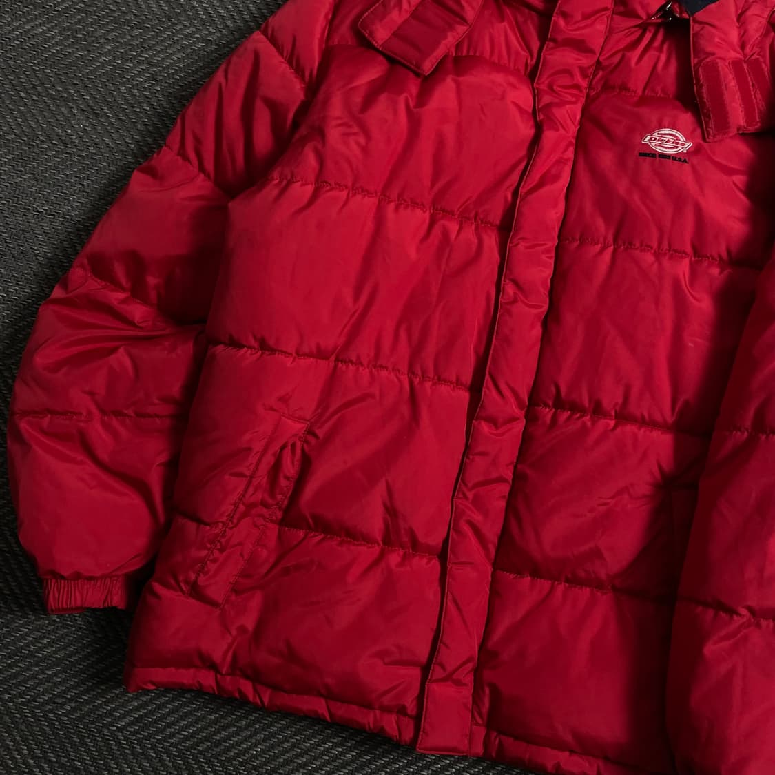 디키즈 USA 오리지날 퀼팅 경량 패딩 레드o 4495 상품이미지2