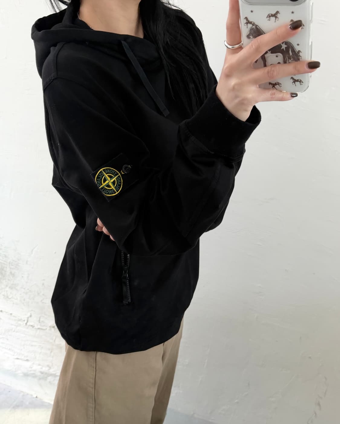 Stone-Island 스톤 아일랜드 가먼트 다이드 와펜 후드티 상품이미지2