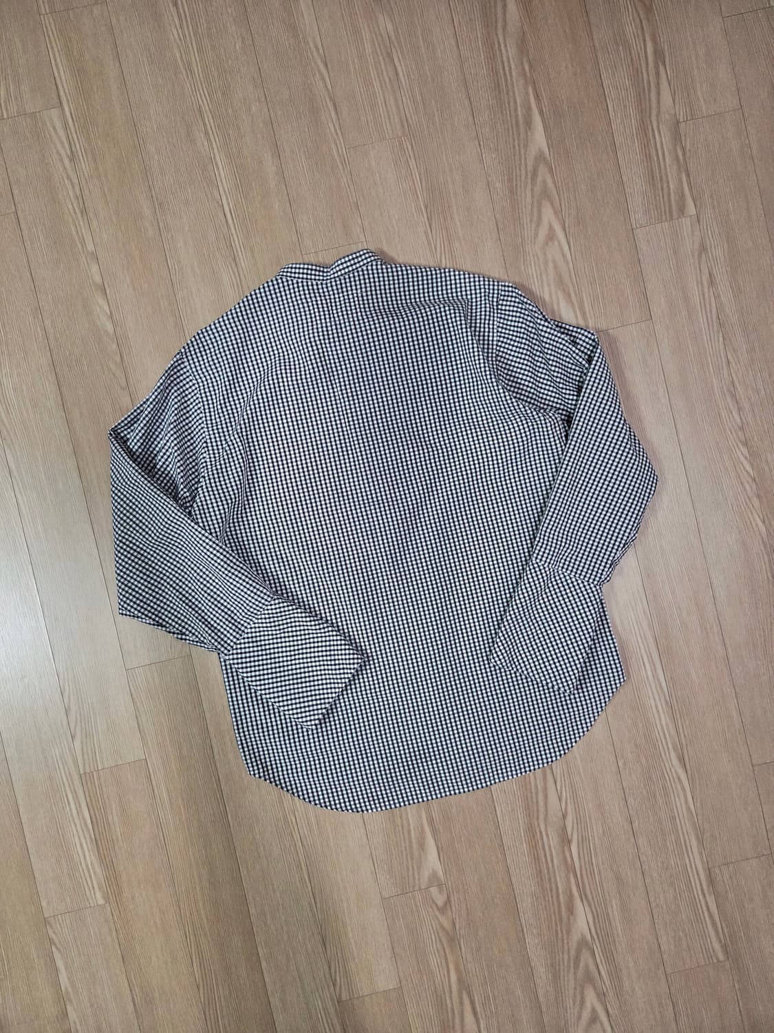 HAKUI JAPAN 셰퍼드 체크 커프스 헨리넥 셔츠 상품이미지6