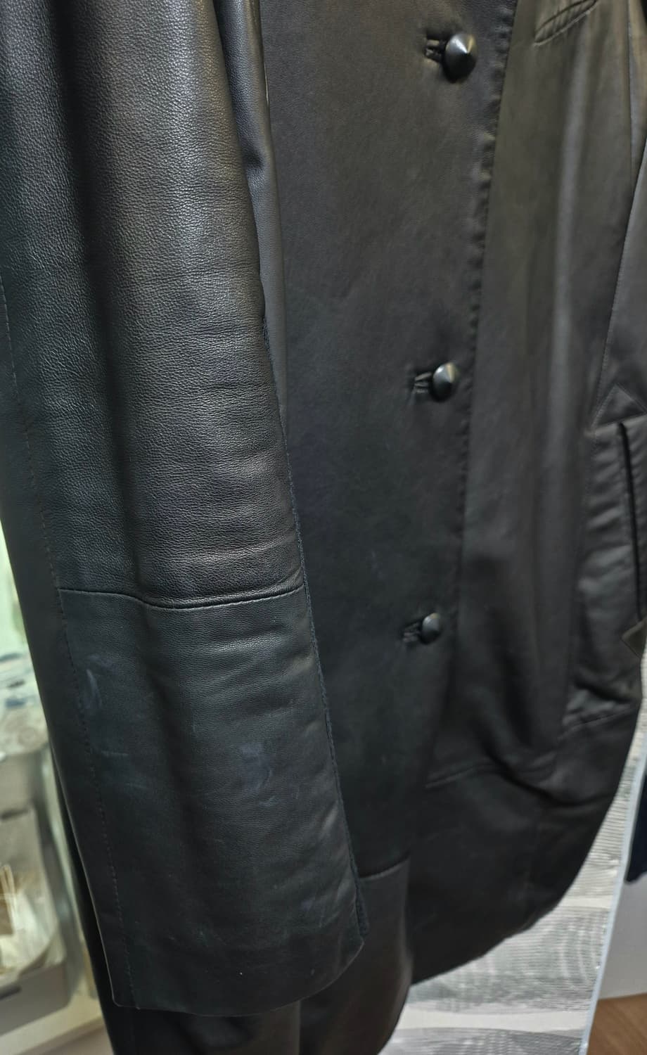 [55~66]KUHO쿠호 여자 양가죽 롱자켓 상품이미지5