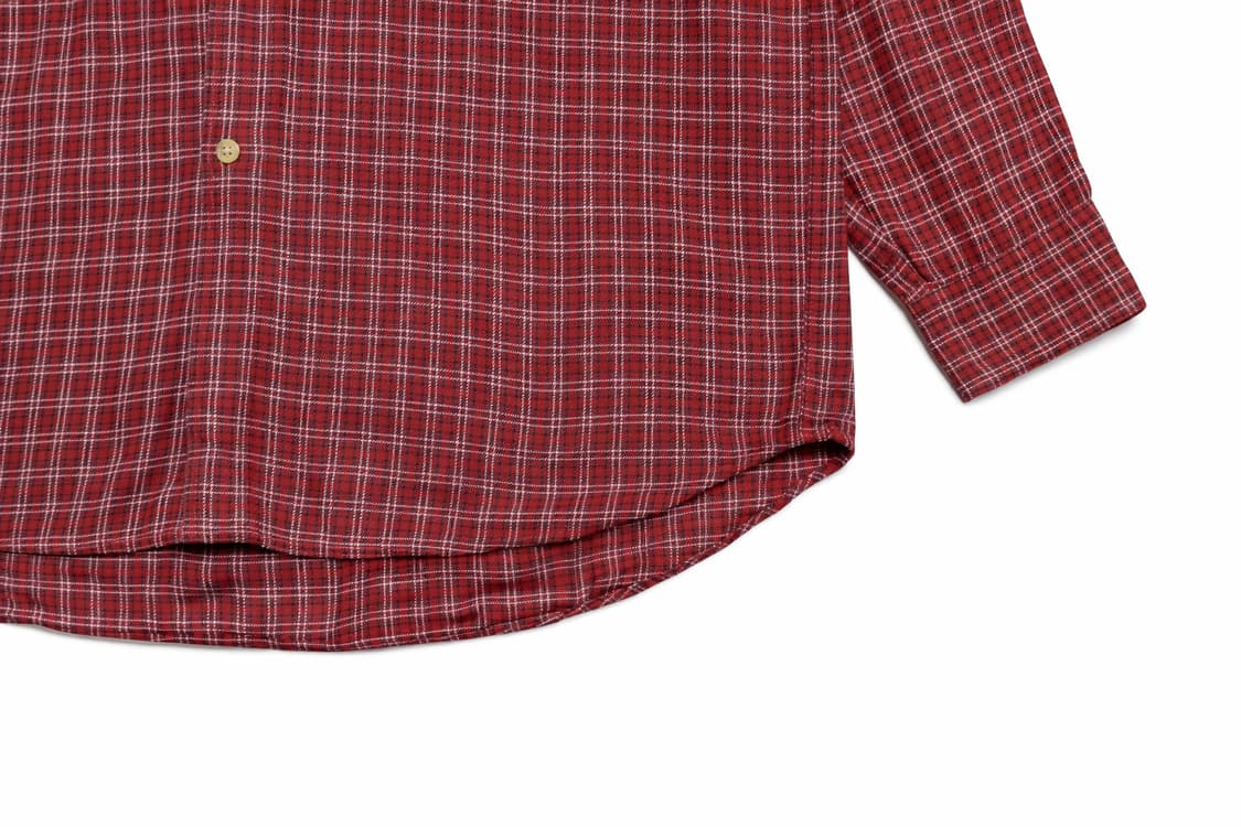 JPN 90s~00s일본 빈티지 y2k 모리걸 레드 플란넬 체크 셔츠 L 상품이미지6