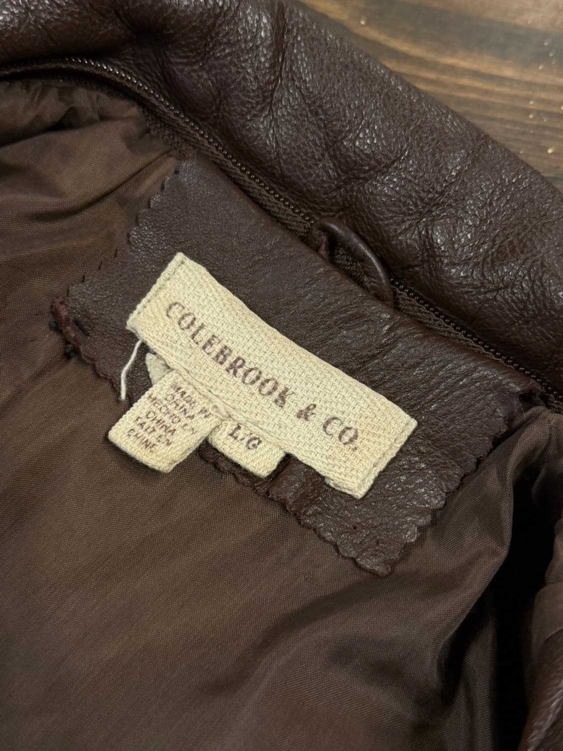 COLEBROOK&CO 그레인레더 싱글라이더 자켓 남성100 상품이미지8