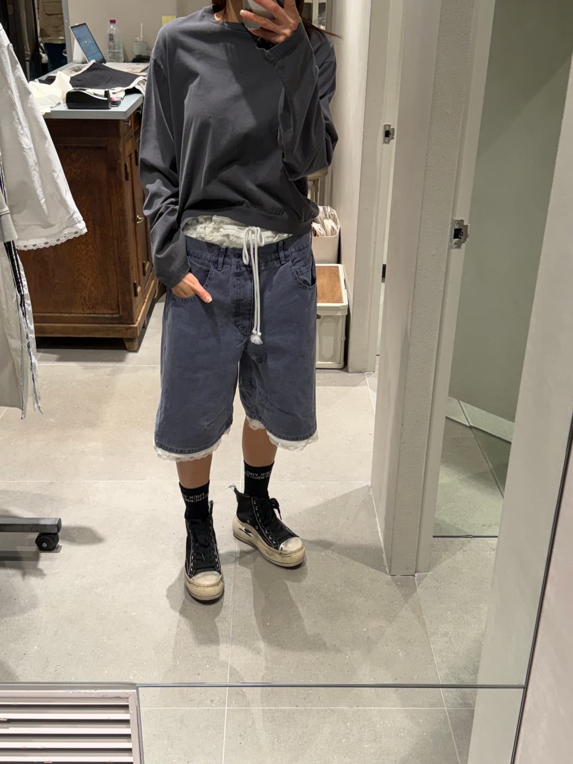 스탠드얼론 26SS 레이스 반바지 상품이미지10