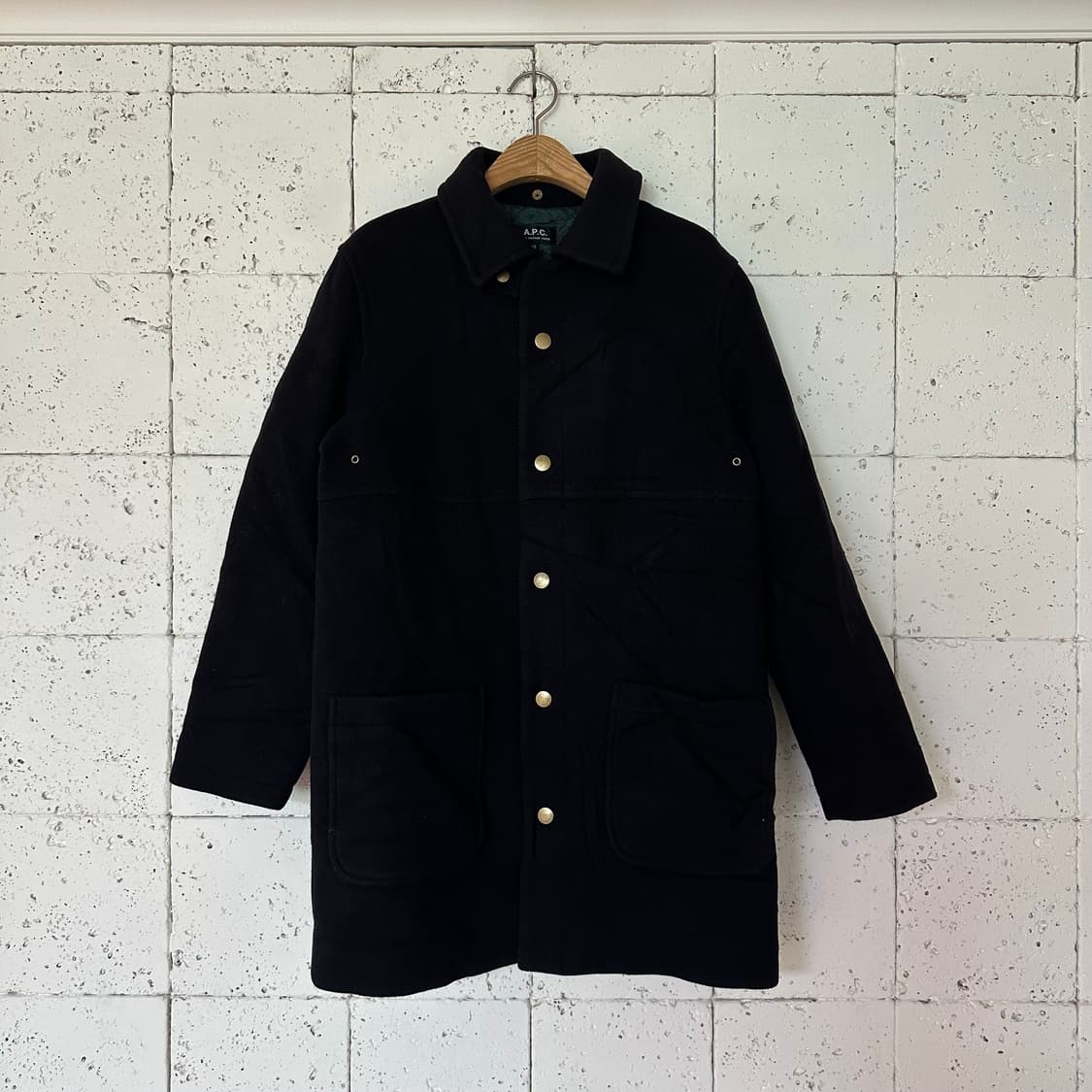 XS APC 아페쎄 네이비 누빔 코트 상품이미지1